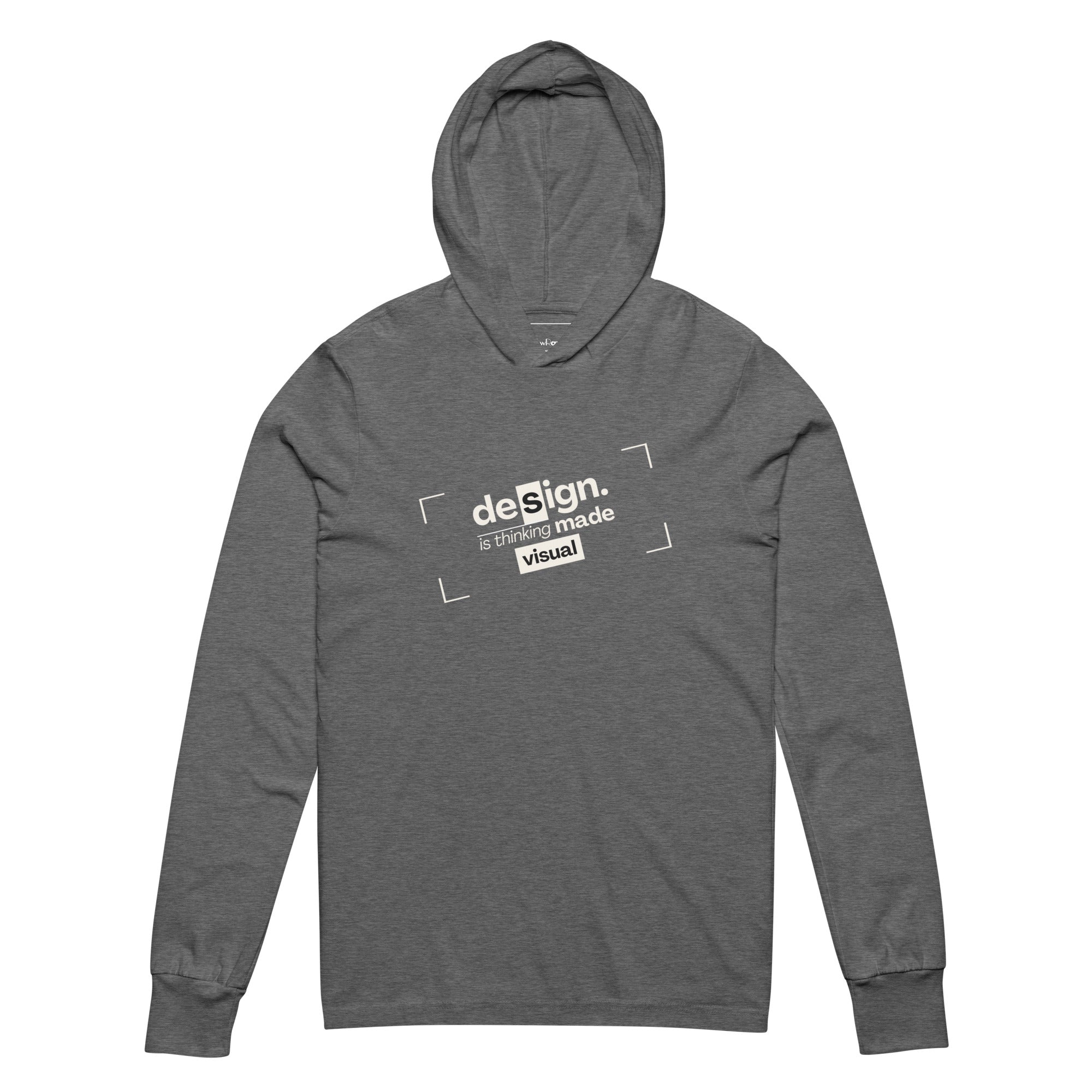 Unisex Hooded Long-Sleeve Tee | Design Is Thinking Made Visual Hooded long-sleeve tee AwRans Clothing unisex-hooded-long-sleeve-tee-grey-triblend-front-67eb9b111ddfd