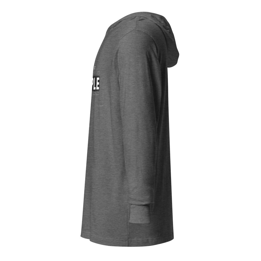 Unisex Hooded Long-Sleeve Tee | Keep It Simple Hooded long-sleeve tee AwRans Clothing unisex-hooded-long-sleeve-tee-grey-triblend-left-67eb9381c07e7