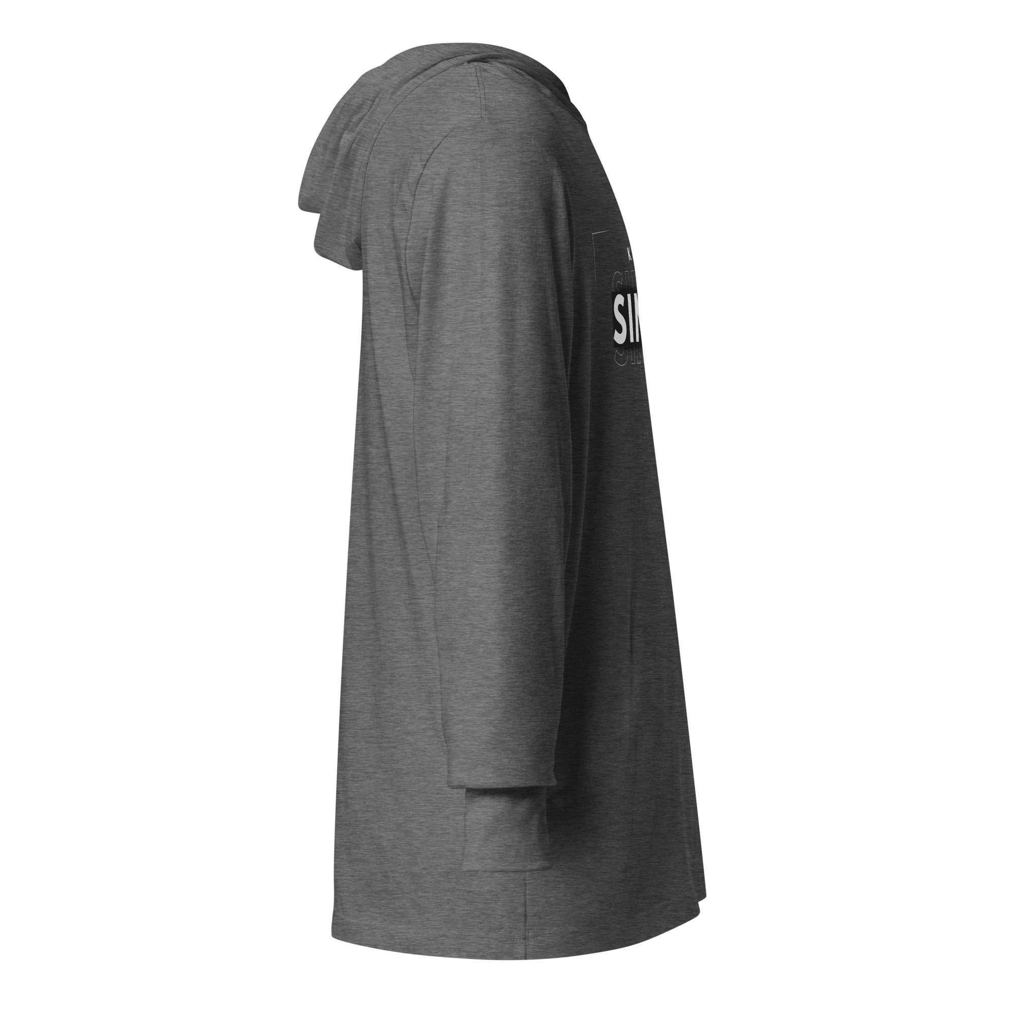 Unisex Hooded Long-Sleeve Tee | Keep It Simple Hooded long-sleeve tee AwRans Clothing unisex-hooded-long-sleeve-tee-grey-triblend-right-67eb9381c11e4