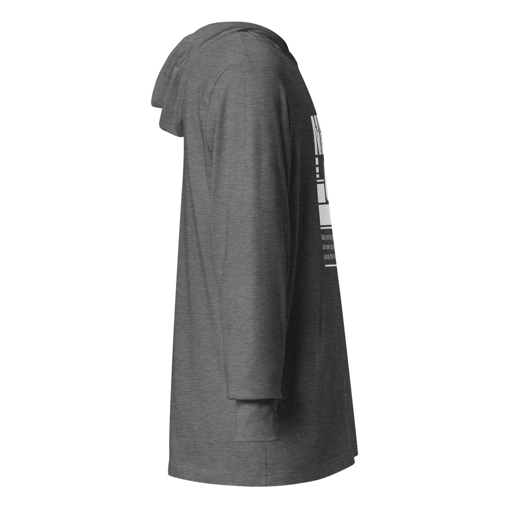 Unisex Hooded Long-Sleeve Tee | Never Give Up Hooded long-sleeve tee AwRans Clothing unisex-hooded-long-sleeve-tee-grey-triblend-right-67eb96c485117