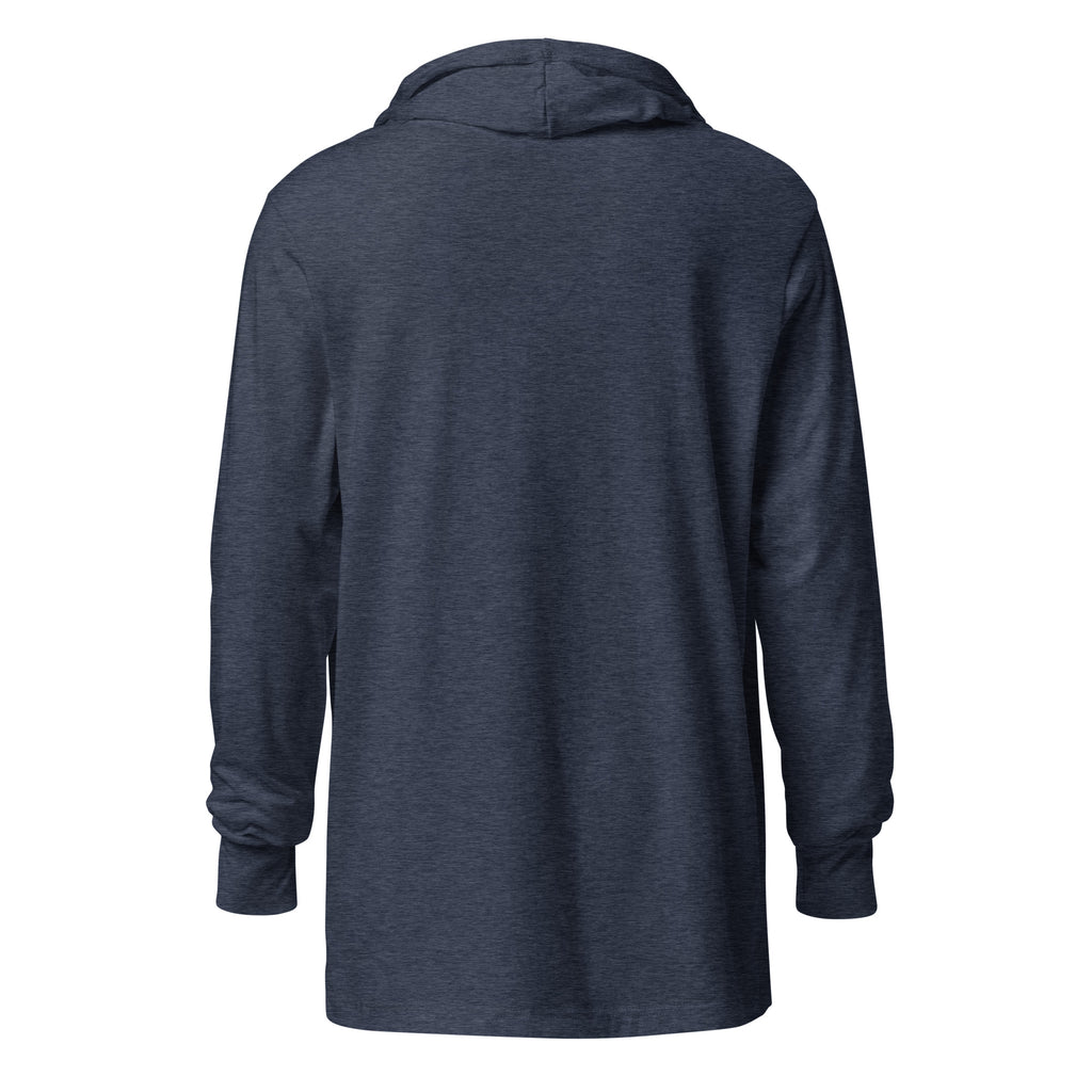 Unisex Hooded Long-Sleeve Tee | Never Give Up Hooded long-sleeve tee AwRans Clothing unisex-hooded-long-sleeve-tee-heather-navy-back-67eb96c4816ca