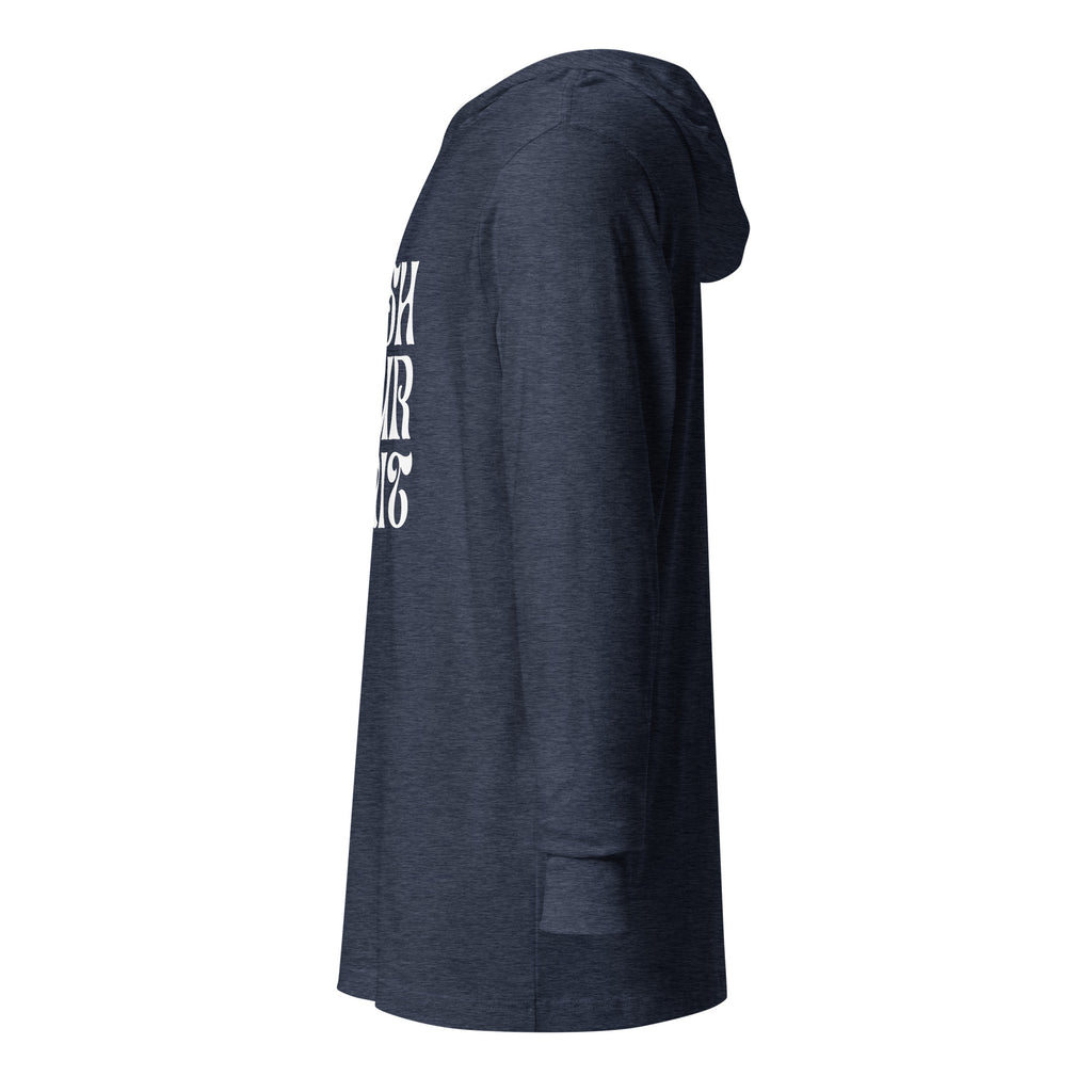 Unisex Hooded Long-Sleeve Tee | Push Your Limits Hooded long-sleeve tee AwRans Clothing unisex-hooded-long-sleeve-tee-heather-navy-left-67eb91e1d7162