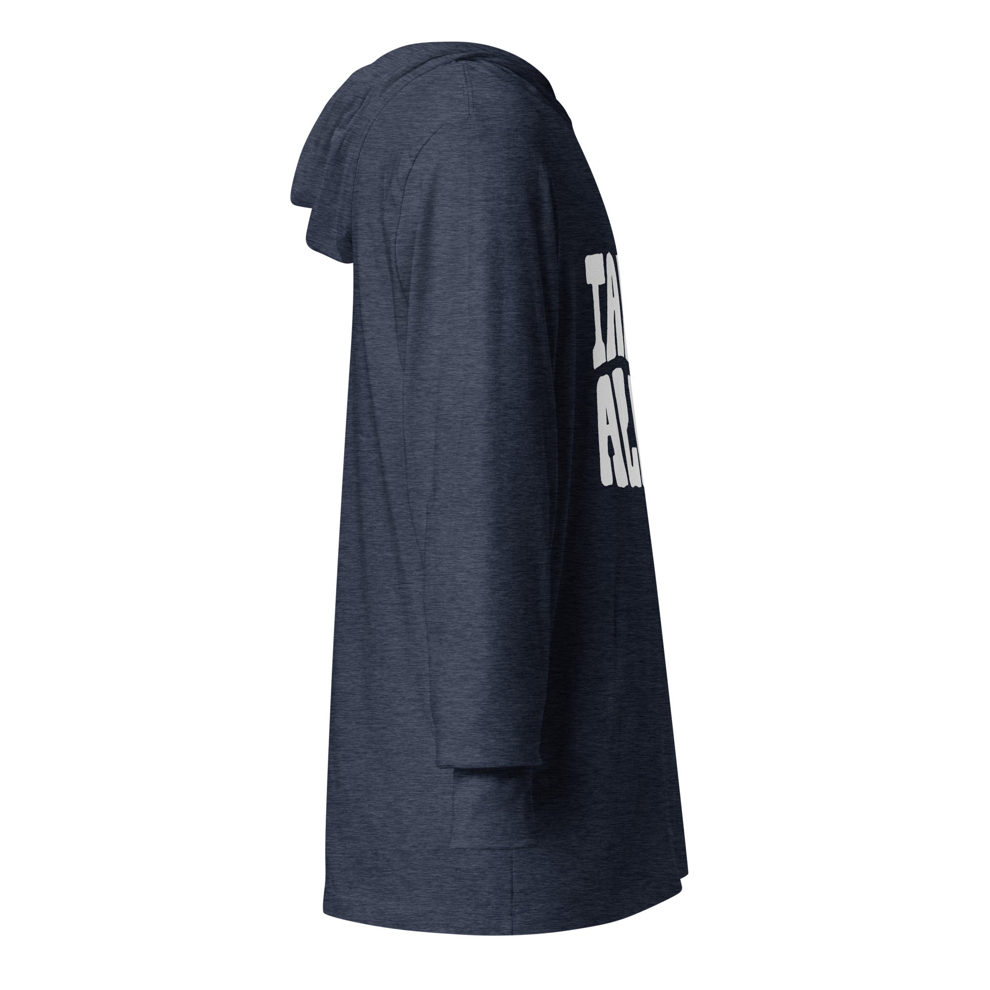 Unisex Hooded Long-Sleeve Tee | Take It All In Hooded long-sleeve tee AwRans Clothing unisex-hooded-long-sleeve-tee-heather-navy-right-67eb9421e33eb