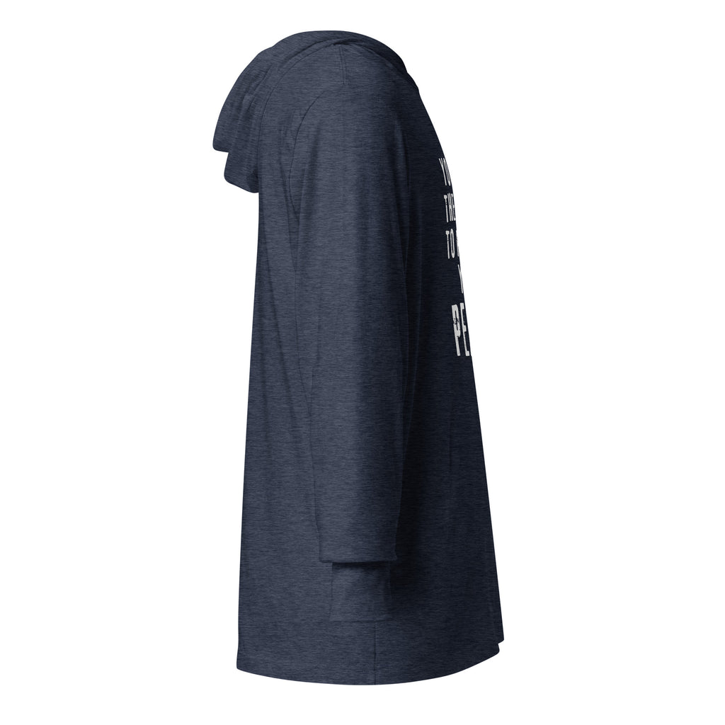Unisex Hooded Long-Sleeve Tee | You Have The Power To Protect Your Peace Hooded long-sleeve tee AwRans Clothing unisex-hooded-long-sleeve-tee-heather-navy-right-67eb958c29e3e