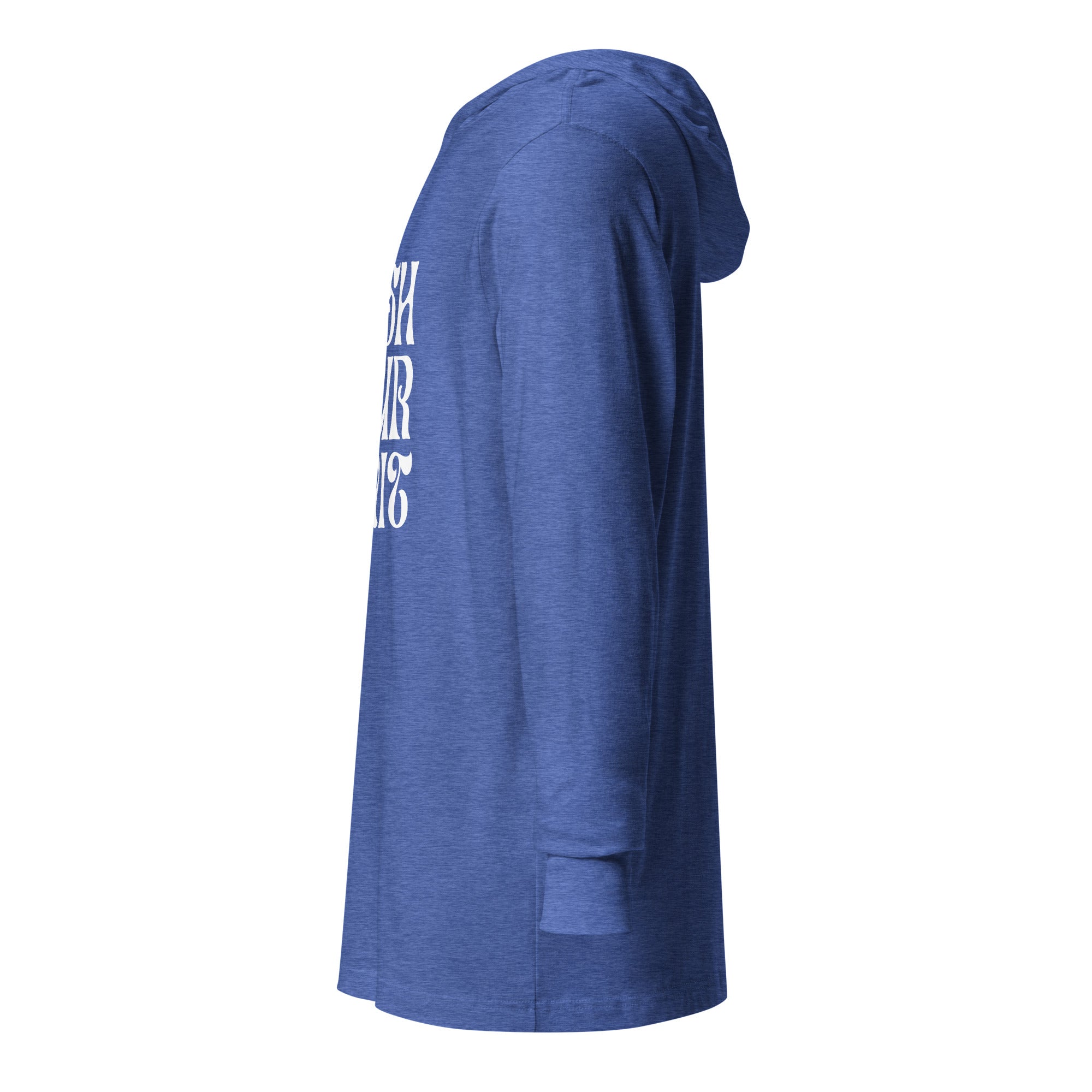 Unisex Hooded Long-Sleeve Tee | Push Your Limits Hooded long-sleeve tee AwRans Clothing unisex-hooded-long-sleeve-tee-heather-true-royal-left-67eb91e1dc0f6