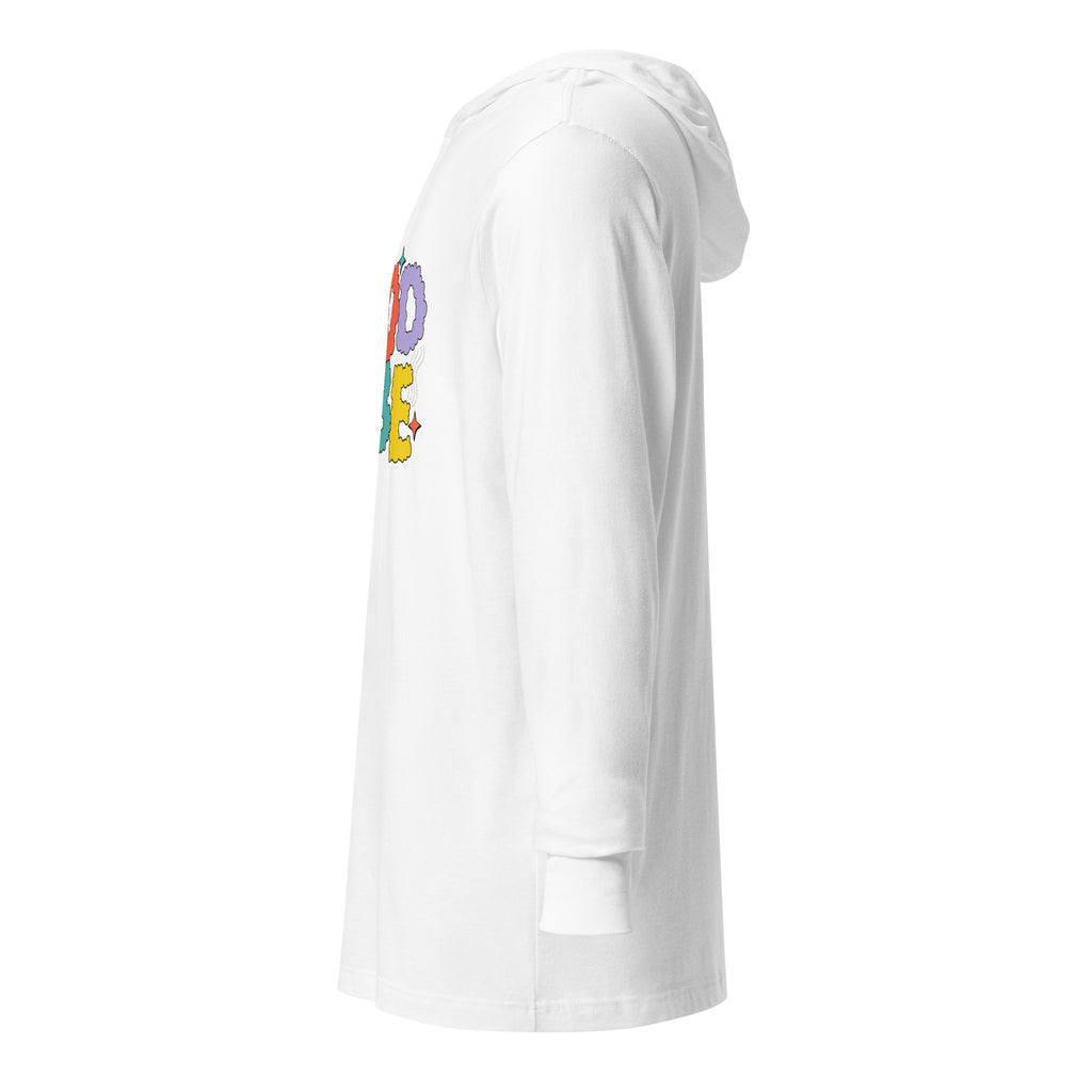 Unisex Hooded Long-Sleeve Tee | Good Vibe Hooded long-sleeve tee AwRans Clothing unisex-hooded-long-sleeve-tee-white-left-67eb9bb92c729
