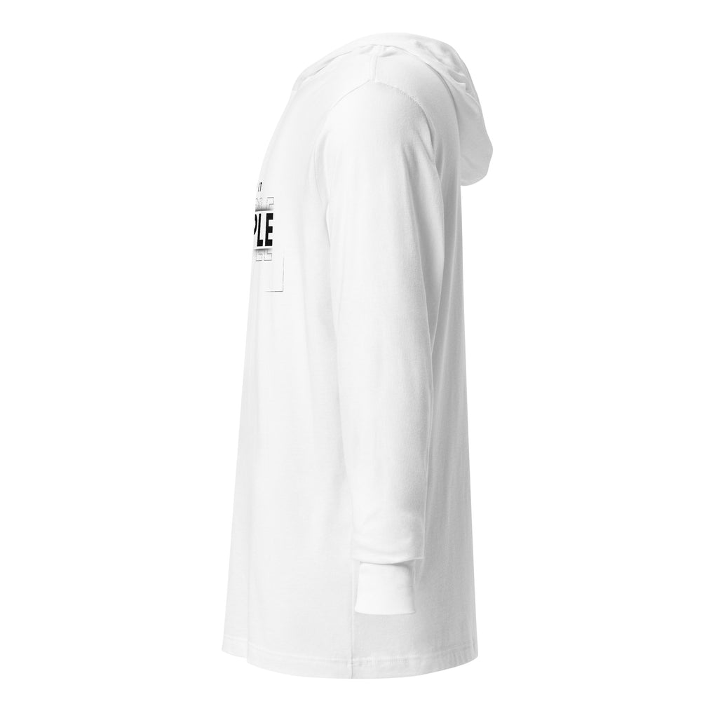 Unisex Hooded Long-Sleeve Tee | Keep It Simple Hooded long-sleeve tee AwRans Clothing unisex-hooded-long-sleeve-tee-white-left-67f00e317ab3a
