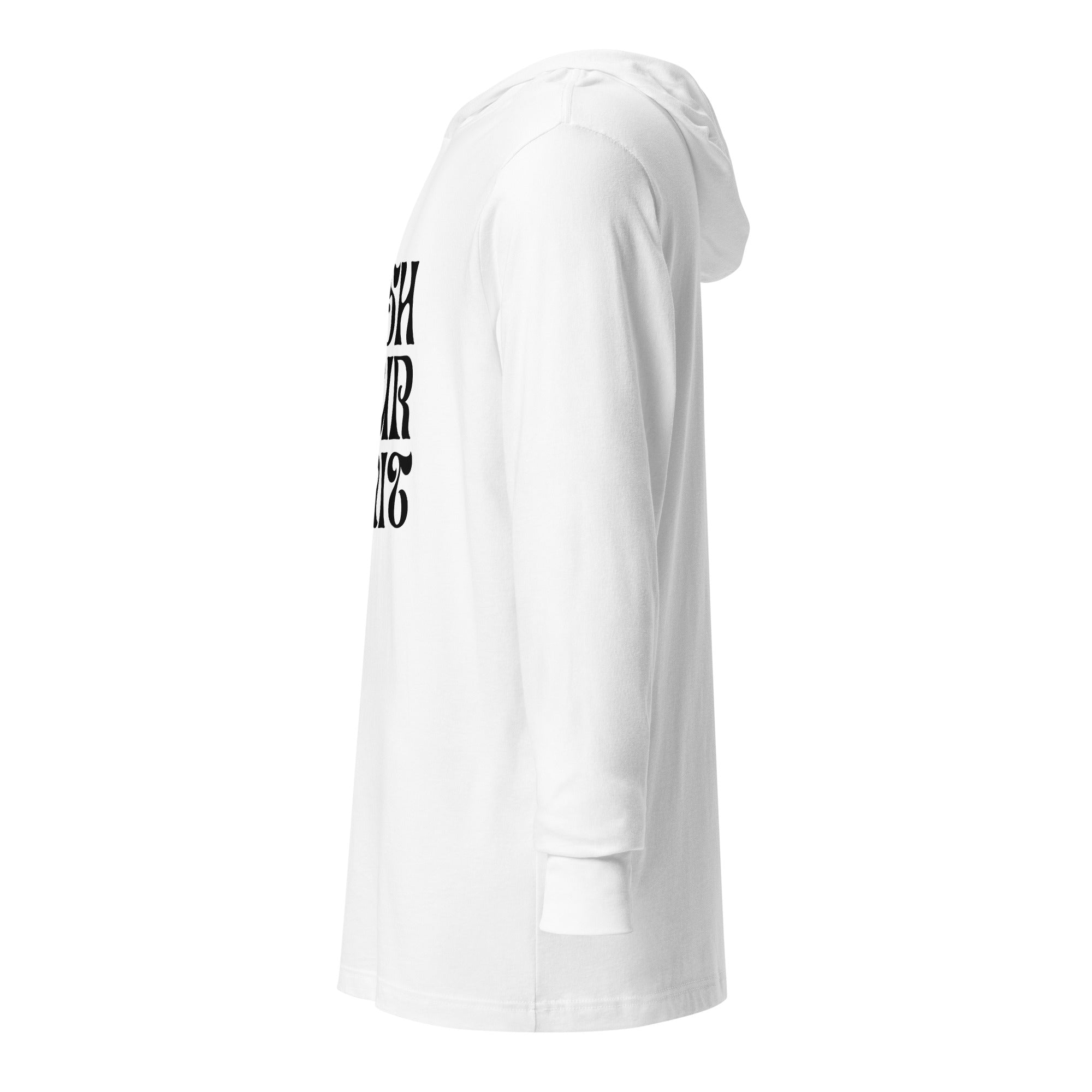Unisex Hooded Long-Sleeve Tee | Push Your Limits Hooded long-sleeve tee AwRans Clothing unisex-hooded-long-sleeve-tee-white-left-67f00e6e5931f