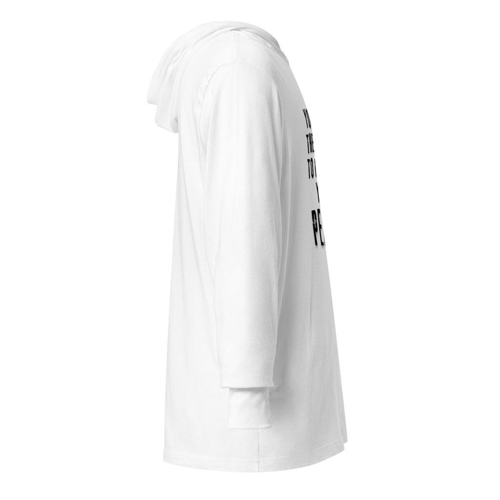 Unisex Hooded Long-Sleeve Tee | You Have The Power To Protect Your Peace Hooded long-sleeve tee AwRans Clothing unisex-hooded-long-sleeve-tee-white-right-67f00d4b4c076