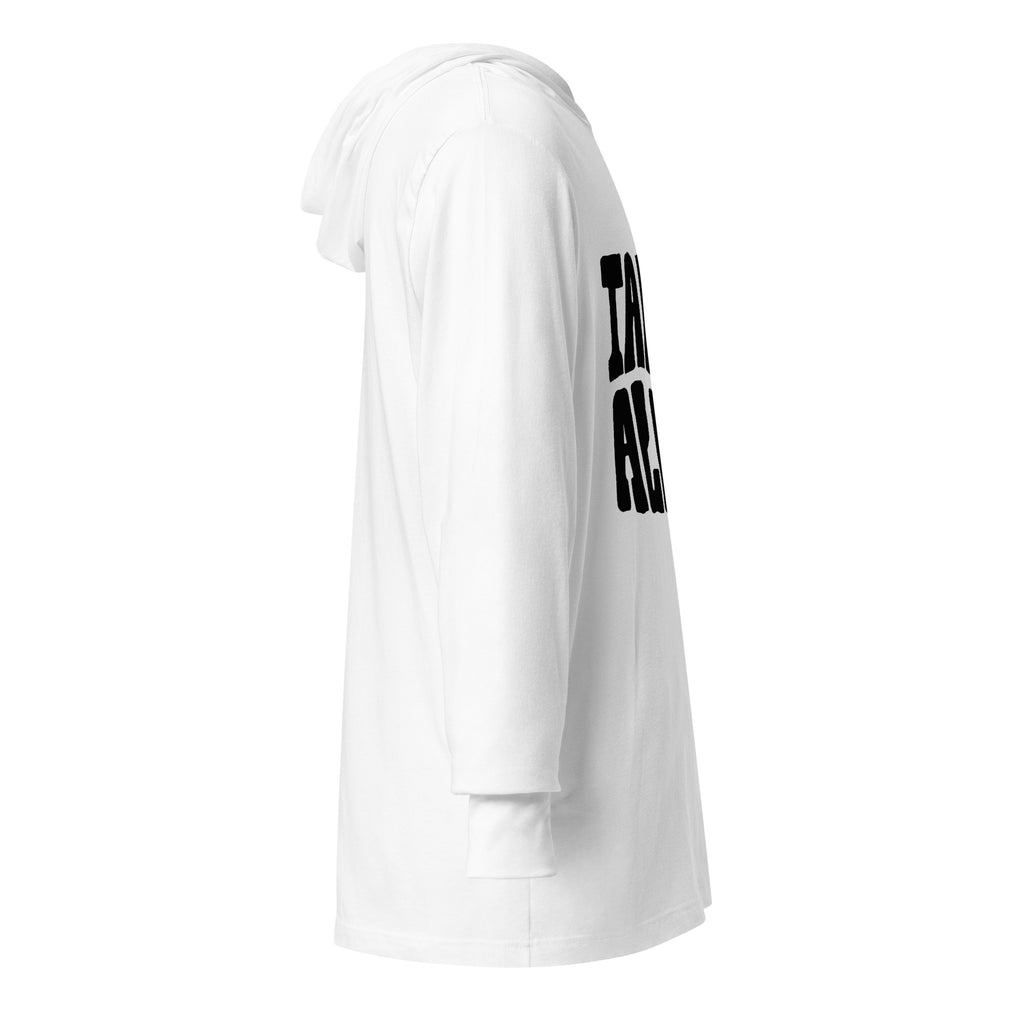 Unisex Hooded Long-Sleeve Tee | Take It All In Hooded long-sleeve tee AwRans Clothing unisex-hooded-long-sleeve-tee-white-right-67f00dc8d91c8