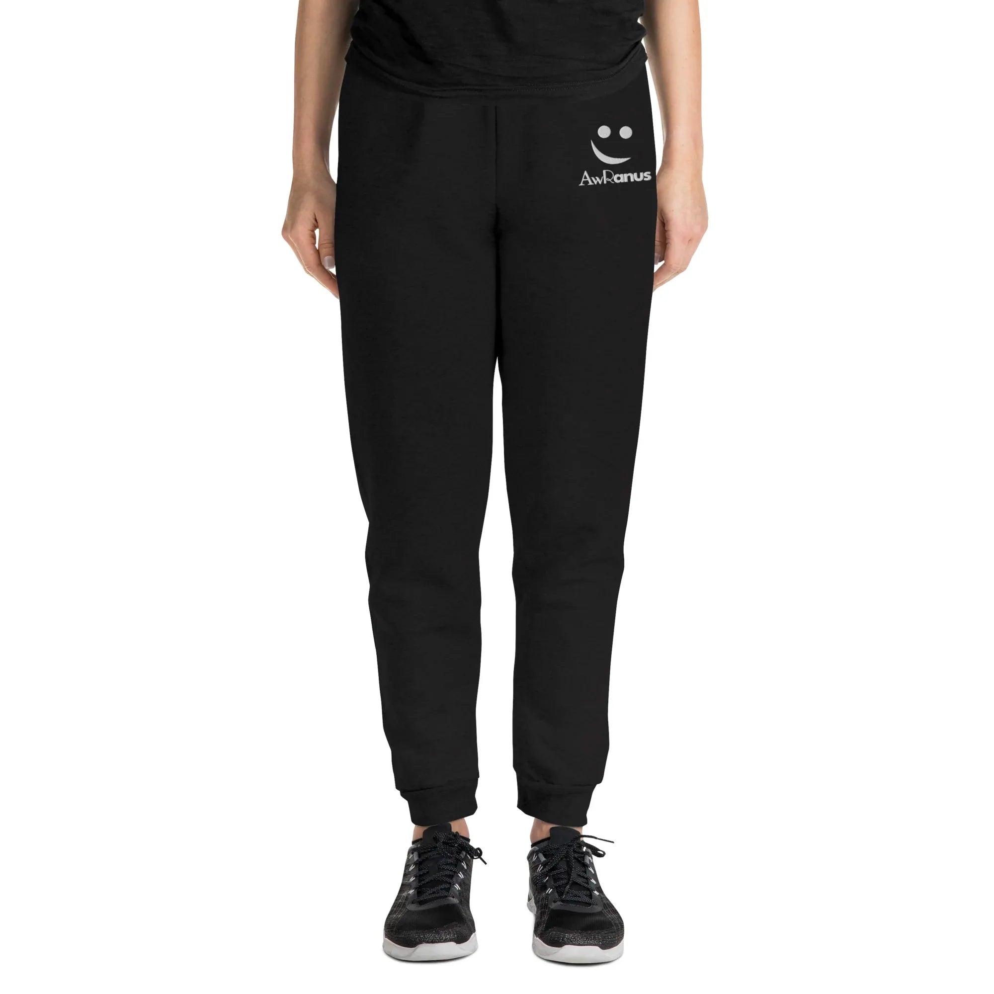 AwRans | Premium Unisex Joggers joggers AwRans Clothing unisex-joggers-black-front-688d5219cc8ee