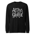 Unisex | Always Grateful - Long Sleeve Tee Black Heather Long Sleeve T-Shirts AwRans Clothing unisex-long-sleeve-tee-black-heather-front-67480f64dd7cd