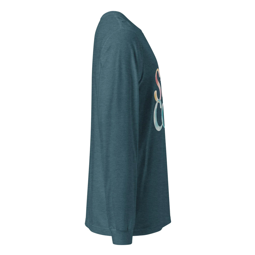 Unisex | Stay Cozy - Long Sleeve Tee Long Sleeve T-Shirts AwRans Clothing unisex-long-sleeve-tee-heather-deep-teal-right-67480be0efe5e
