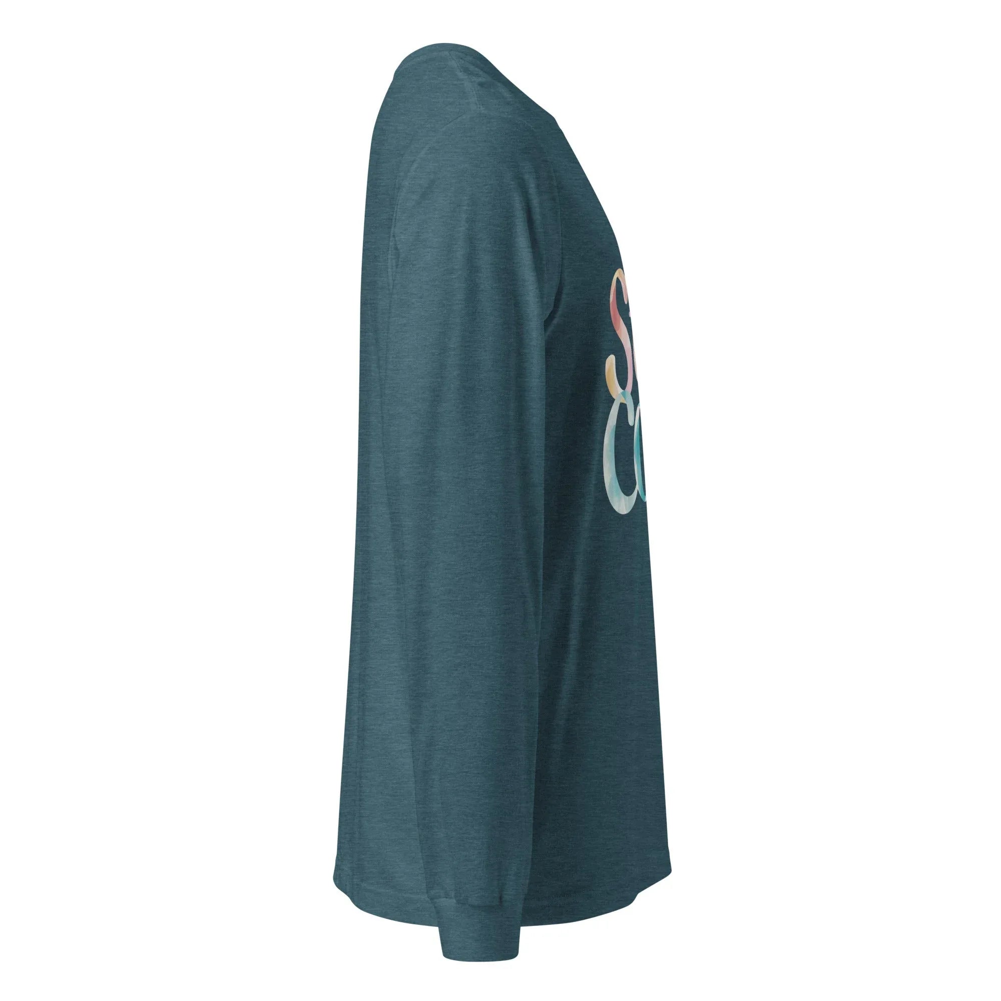 Unisex | Stay Cozy - Long Sleeve Tee Long Sleeve T-Shirts AwRans Clothing unisex-long-sleeve-tee-heather-deep-teal-right-67480be0efe5e