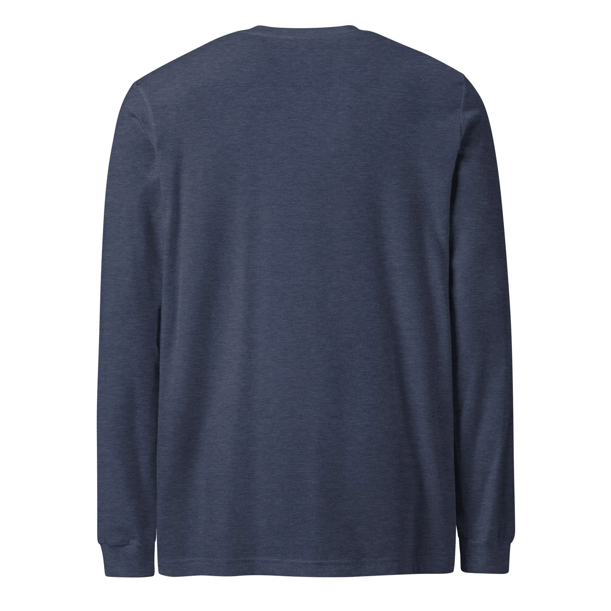 Unisex | Stay Cozy - Long Sleeve Tee Long Sleeve T-Shirts AwRans Clothing unisex-long-sleeve-tee-heather-navy-back-67480be0e475f