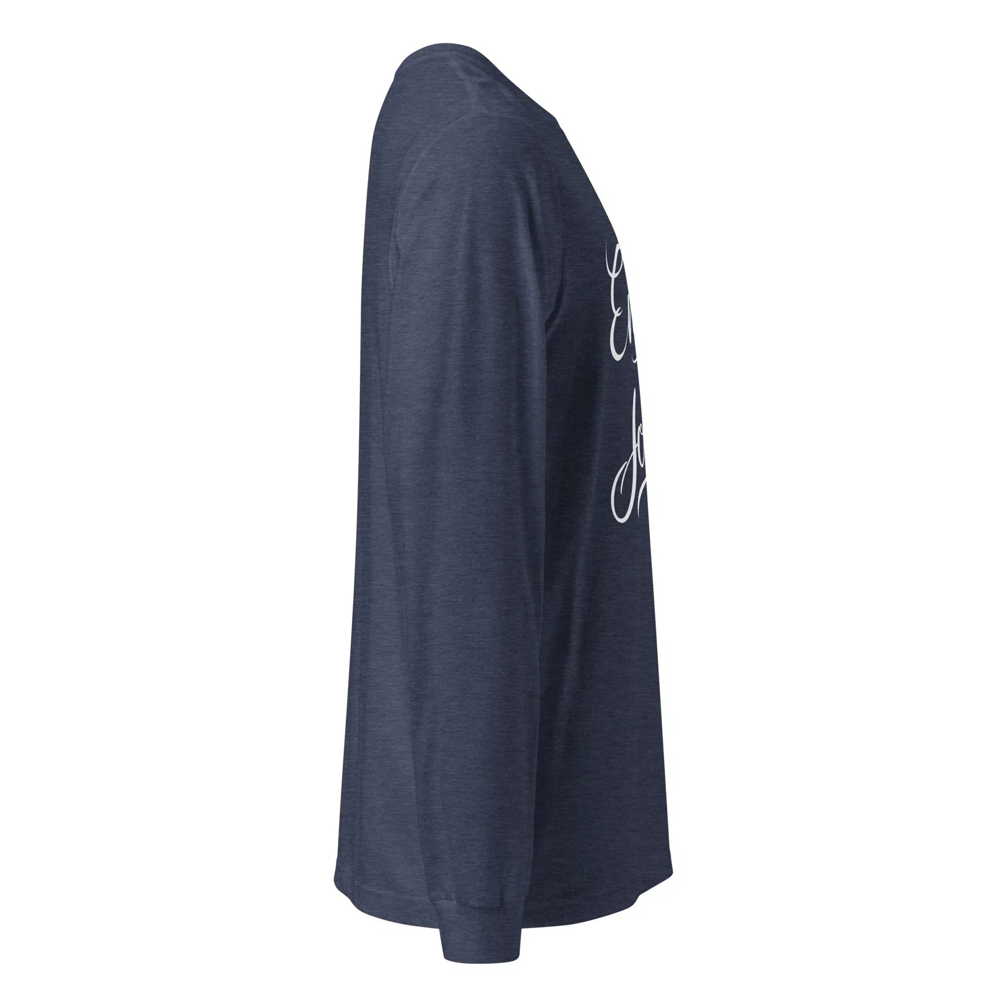 Unisex | Embrace The Journey - Long Sleeve Tee Long Sleeve T-Shirts AwRans Clothing unisex-long-sleeve-tee-heather-navy-right-67480d958e60a