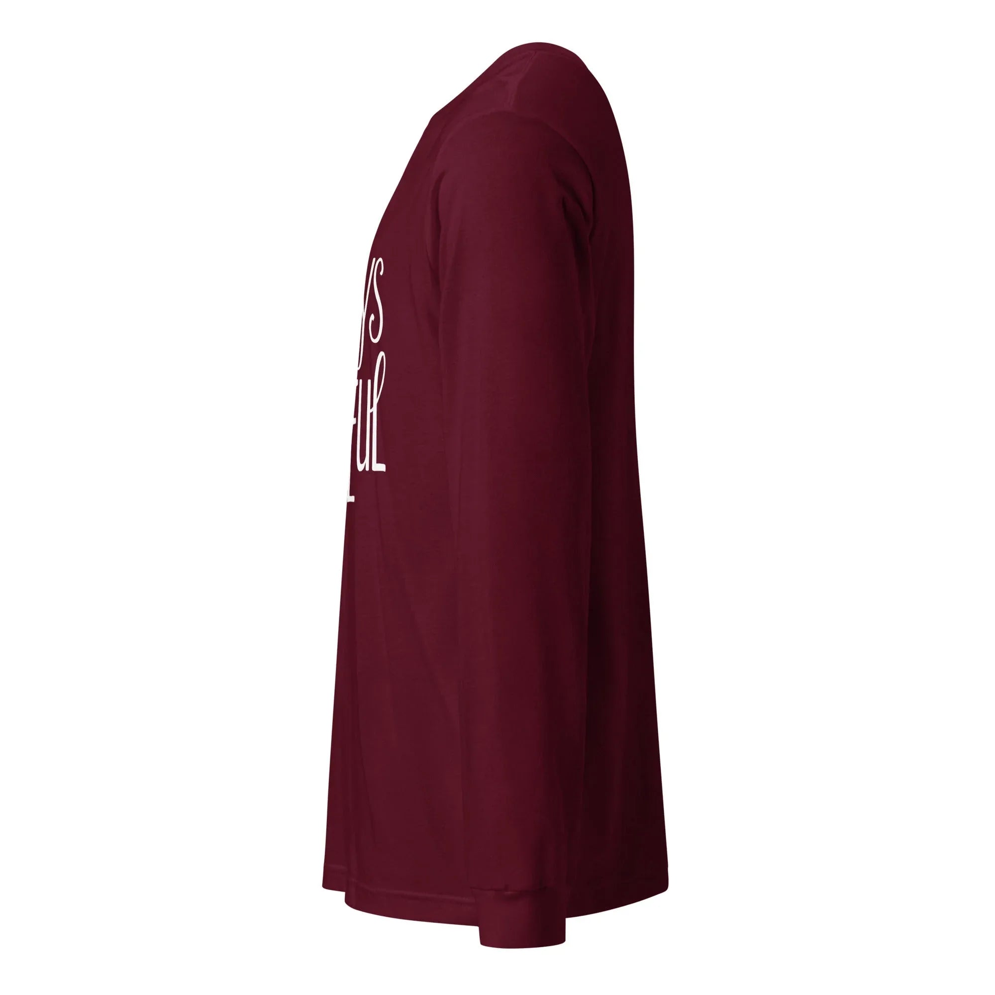 Unisex | Always Grateful - Long Sleeve Tee Long Sleeve T-Shirts AwRans Clothing unisex-long-sleeve-tee-maroon-left-67480f6501ba6