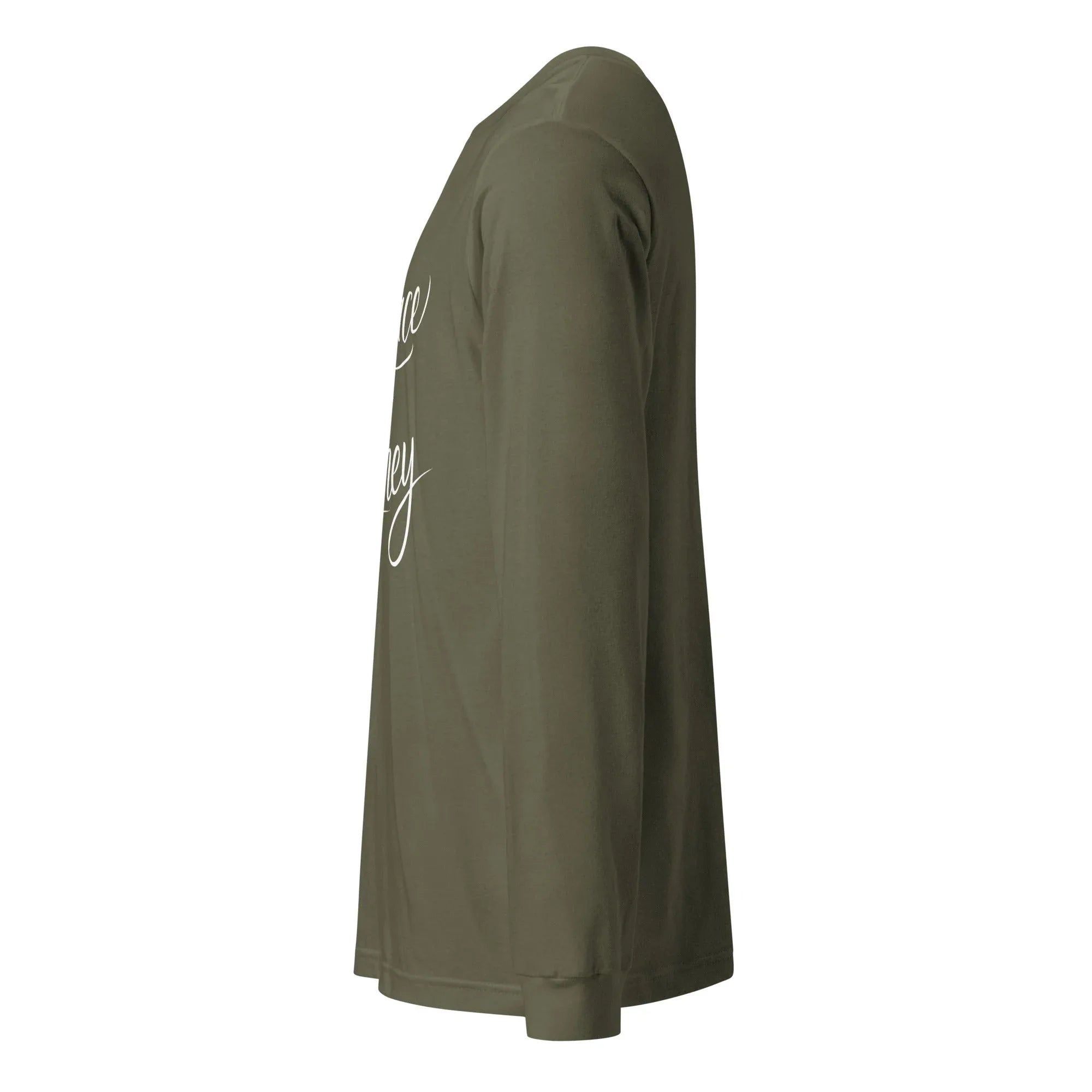 Unisex | Embrace The Journey - Long Sleeve Tee Long Sleeve T-Shirts AwRans Clothing unisex-long-sleeve-tee-military-green-left-67480d95c2812