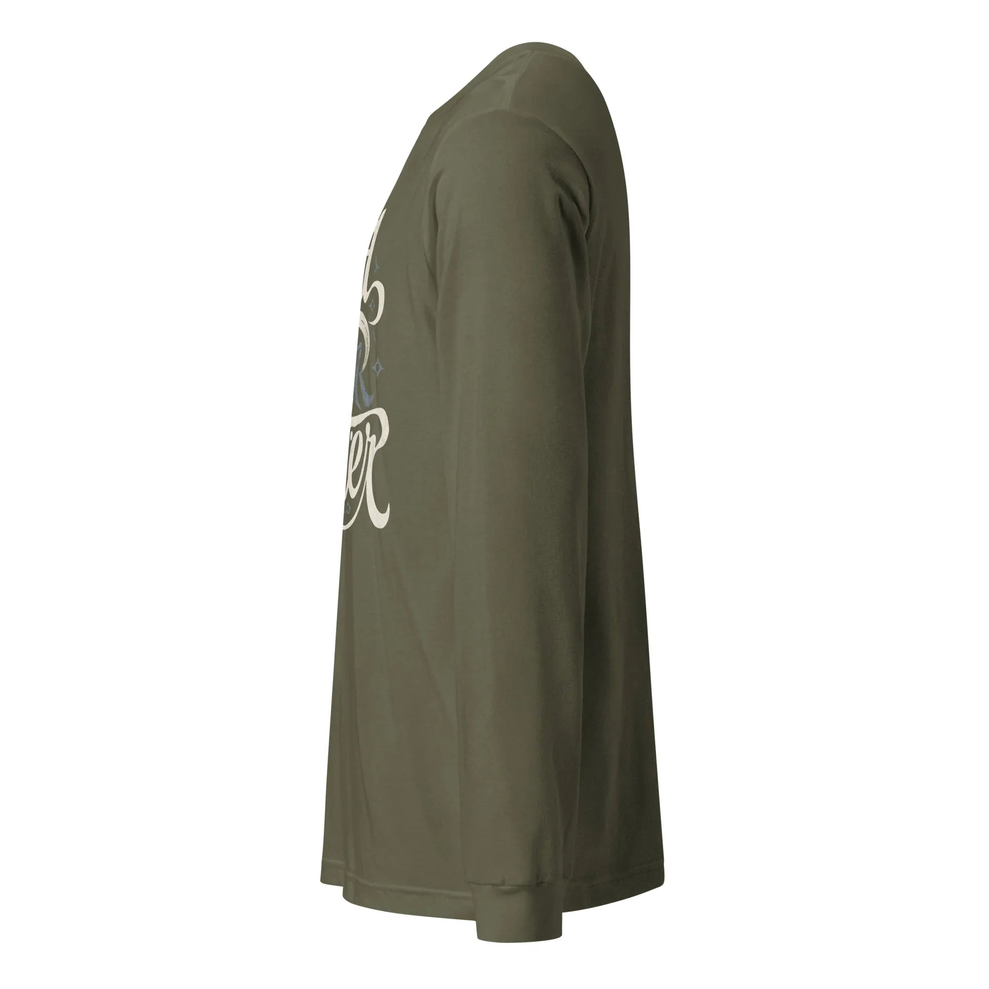 Unisex | Mind Over Matter - Long Sleeve Tee Long Sleeve T-Shirts AwRans Clothing unisex-long-sleeve-tee-military-green-left-67483d8fd9a85