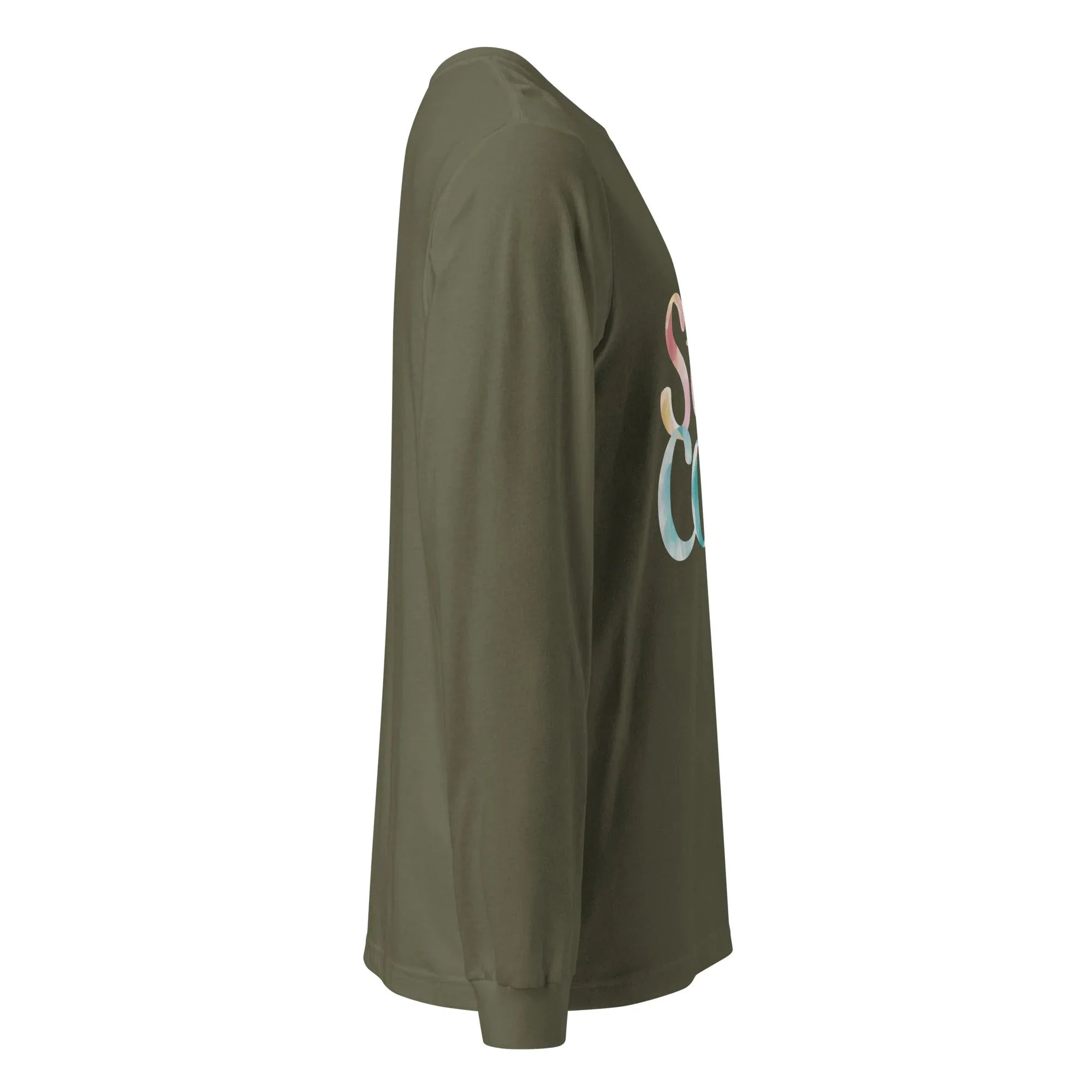 Unisex | Stay Cozy - Long Sleeve Tee Long Sleeve T-Shirts AwRans Clothing unisex-long-sleeve-tee-military-green-right-67480be11f8c3
