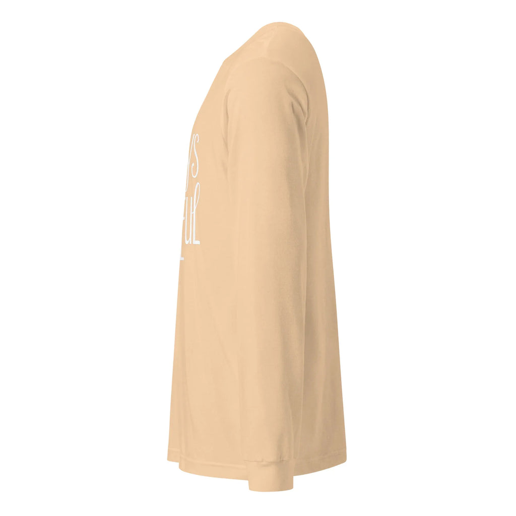 Unisex | Always Grateful - Long Sleeve Tee Long Sleeve T-Shirts AwRans Clothing unisex-long-sleeve-tee-sand-dune-left-67480f6627a48