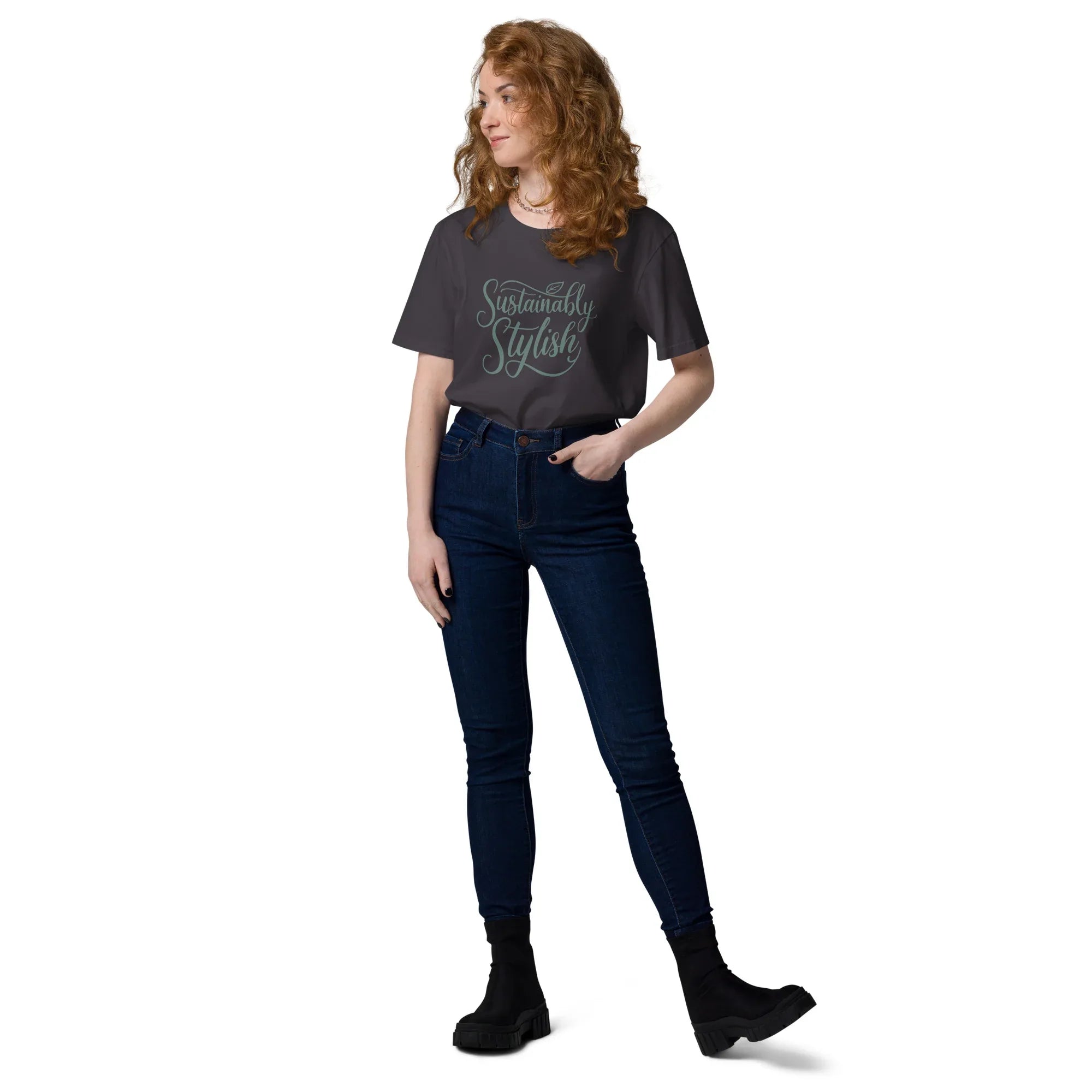 Women's Organic Cotton T-Shirt | Sustainably Stylish T-Shirt AwRans Clothing unisex-organic-cotton-t-shirt-anthracite-front-2-67b1a47d381f0