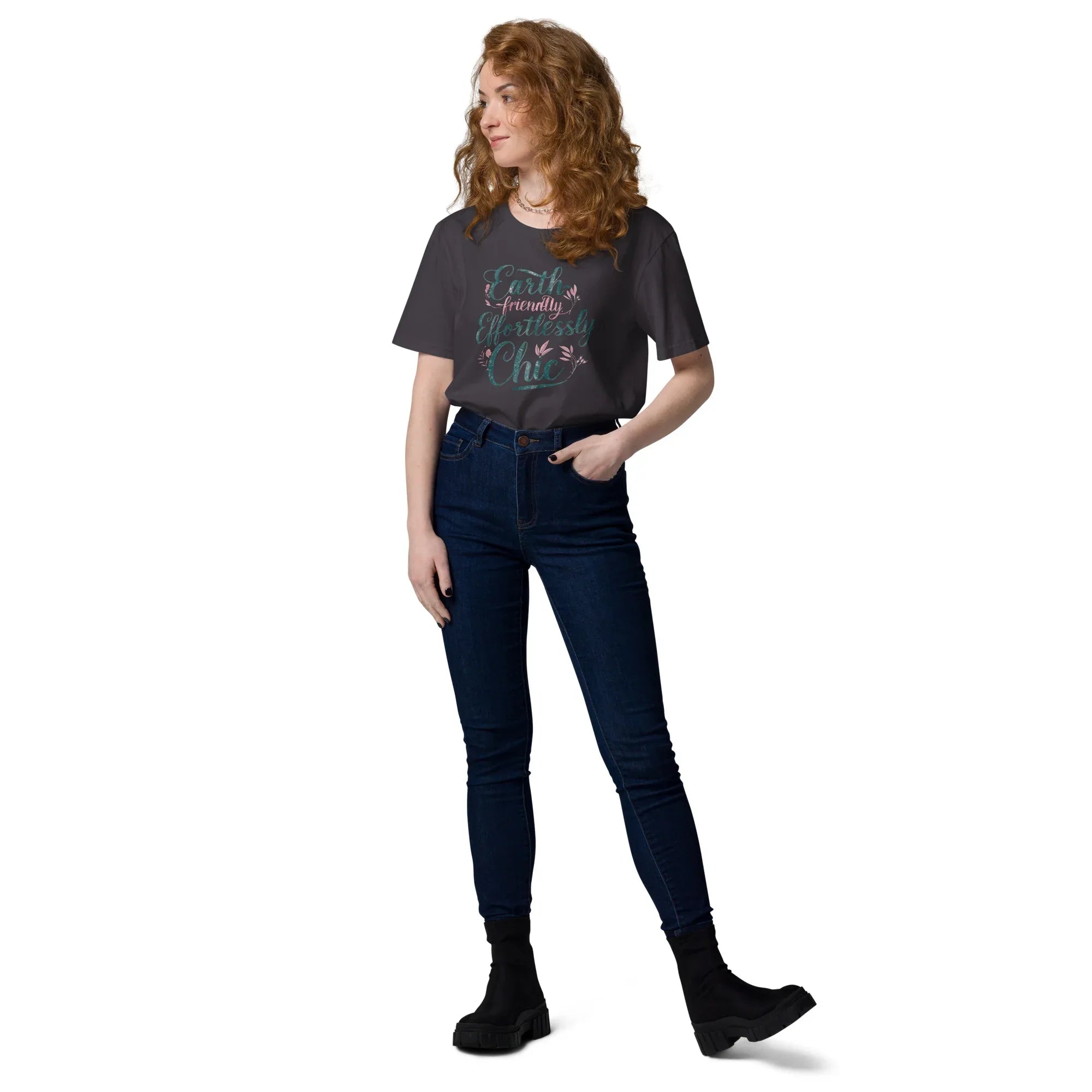 Women's Organic Cotton T-Shirt | Earth Friendly,Effortrless Chic T-Shirt AwRans Clothing unisex-organic-cotton-t-shirt-anthracite-front-2-67b1ad810424b