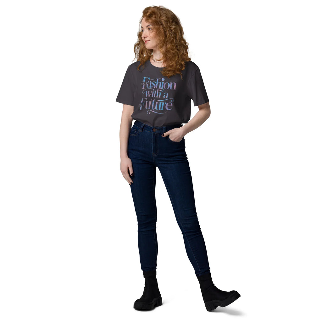 Women's Organic Cotton T-Shirt | Fashion With A Future T-Shirt AwRans Clothing unisex-organic-cotton-t-shirt-anthracite-front-2-67b1b47b4bee8