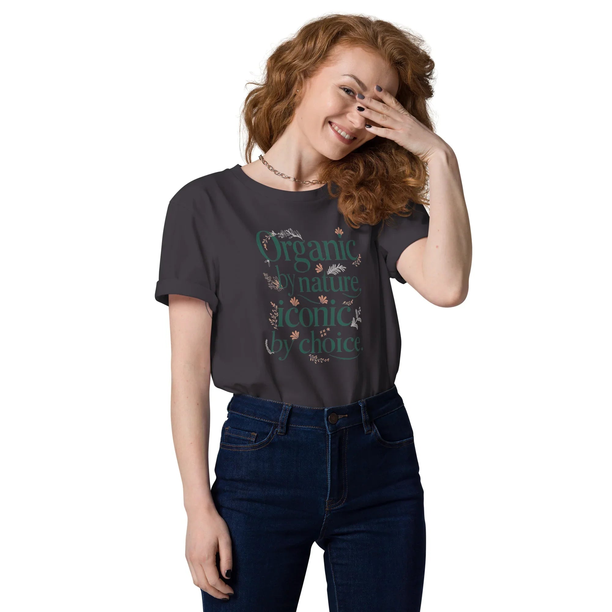 Women's Organic Cotton T-Shirt | Organic By Nature,Iconic By Choice Anthracite T-Shirt AwRans Clothing unisex-organic-cotton-t-shirt-anthracite-front-67b19bb4a8851