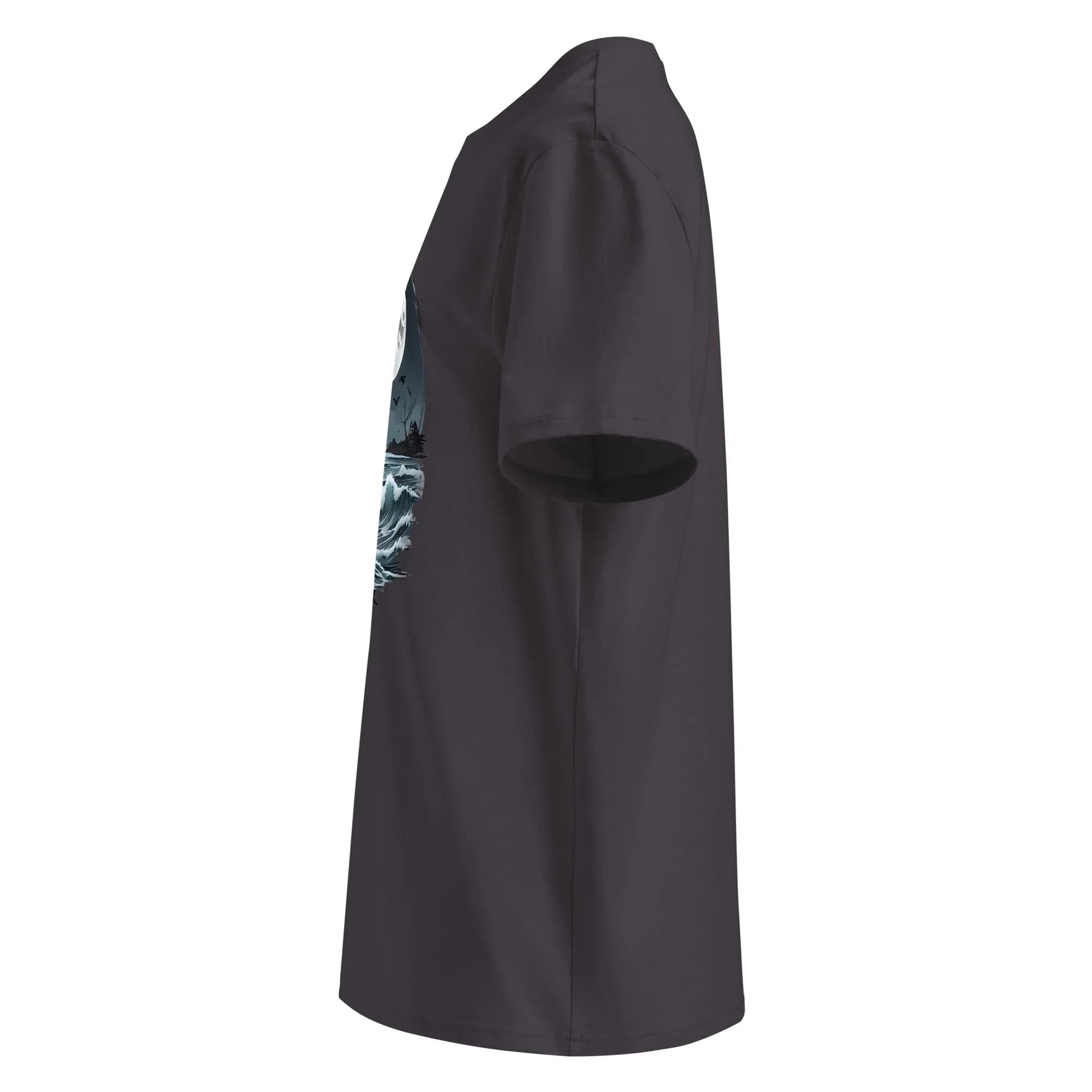 Unisex | Moon, Crow, Beach - Soft Organic Cotton T-Shirt - AwRans Clothing