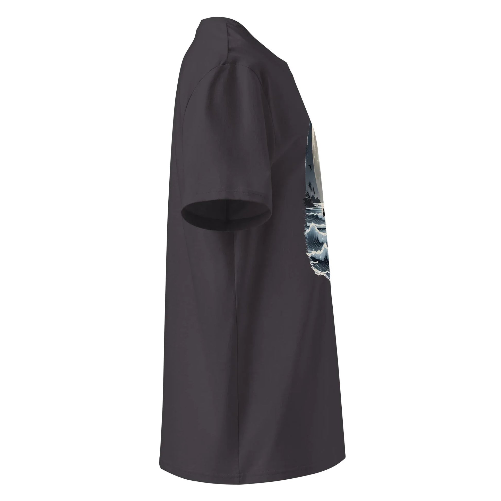 Unisex | Moonlight, Crow, Beach - Organic Cotton T-Shirt - AwRans Clothing