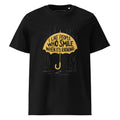 Unisex | I Like People Who Smile When It's Raining - Organic Cotton T-Shirt Black T-Shirt AwRans Clothing unisex-organic-cotton-t-shirt-black-front-6663f085a4e65