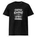 Unisex | Coffee Is My Spirit Animal Organic Cotton T-Shirt Black T-Shirt AwRans Clothing unisex-organic-cotton-t-shirt-black-front-666595aea9f26