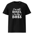 Unisex | I'm Not Bossy, I'm The Boss - Organic Cotton T-Shirt Black T-Shirt AwRans Clothing unisex-organic-cotton-t-shirt-black-front-6665af3aee549