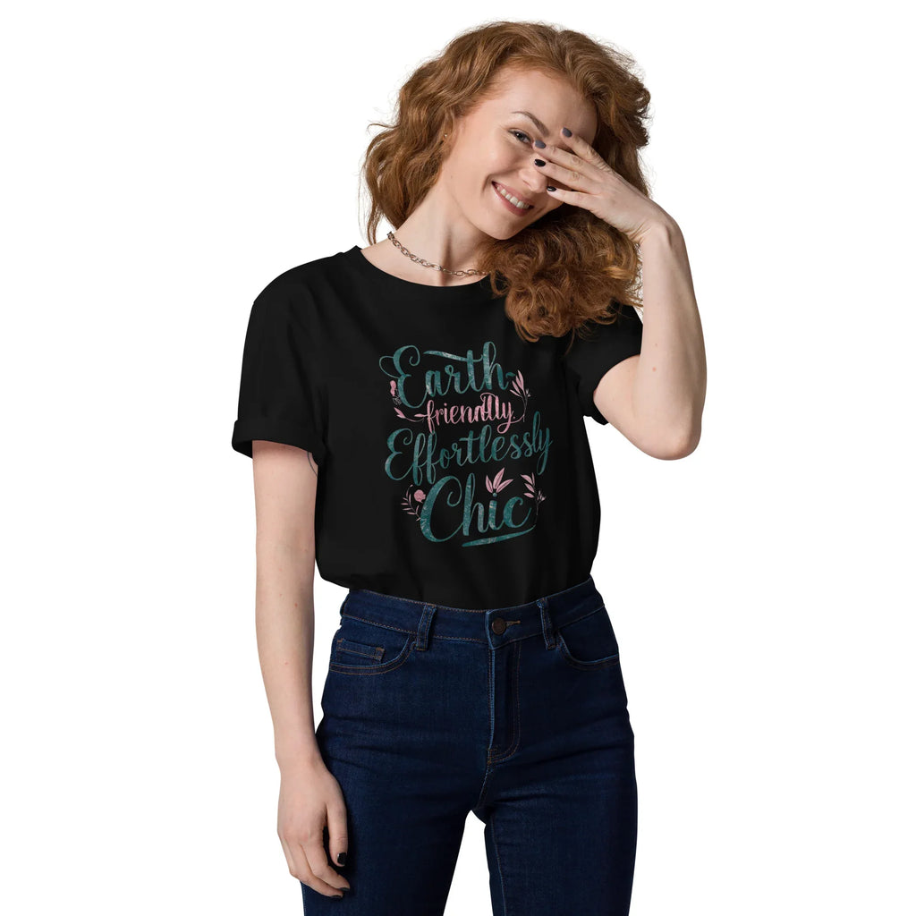 Women's Organic Cotton T-Shirt | Earth Friendly,Effortrless Chic Black T-Shirt AwRans Clothing unisex-organic-cotton-t-shirt-black-front-67b1ad80e094b