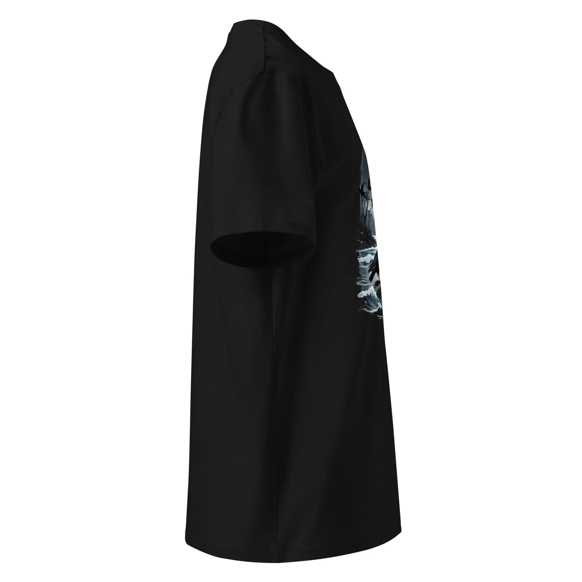 Unisex | Moon, Crow, Beach - Soft Organic Cotton T-Shirt - AwRans Clothing