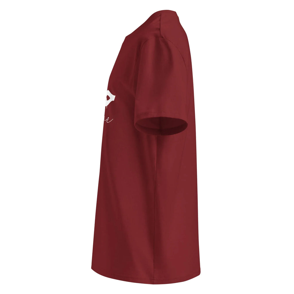 ARABIC Unisex | Love Organic Cotton T-Shirt T-Shirt AwRans Clothing unisex-organic-cotton-t-shirt-burgundy-left-6633a23376a22
