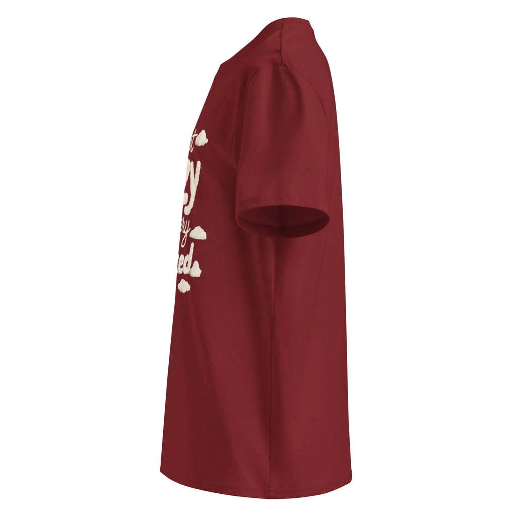 Unisex | I'm Not Lazy I'm Just Relaxed Organic Cotton T-Shirt T-Shirt AwRans Clothing unisex-organic-cotton-t-shirt-burgundy-left-665ca24b73799