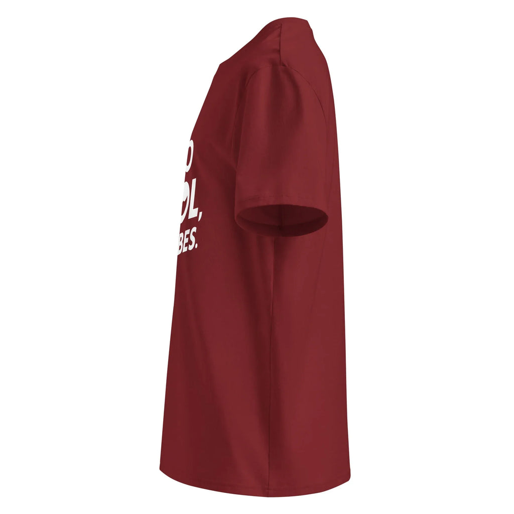Unisex | 'M SO COOL ICE CUBES - Organic Cotton T-Shirt T-Shirt AwRans Clothing unisex-organic-cotton-t-shirt-burgundy-left-665e7300ec441
