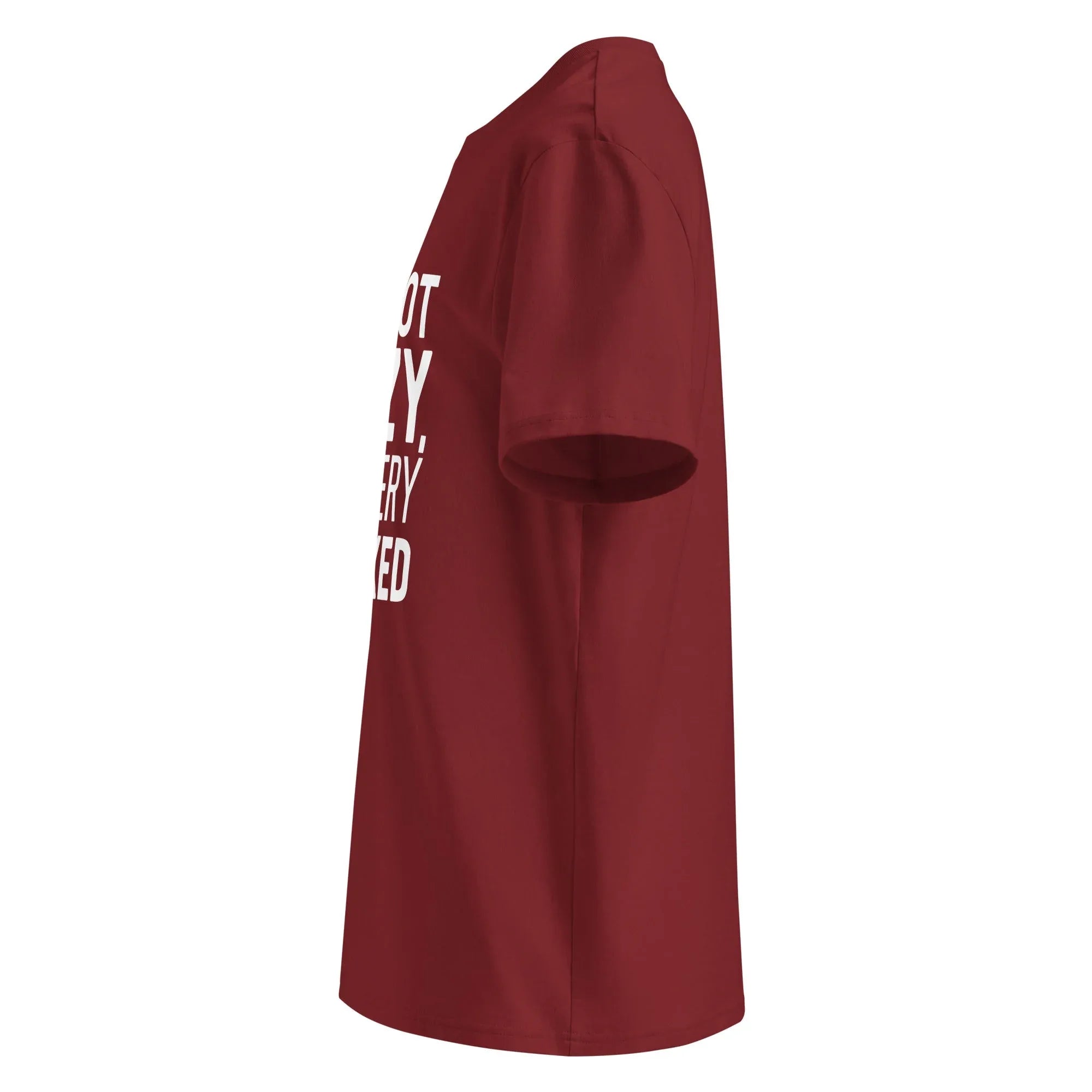 Unisex | I'm Not Lazy I'm Just Very Relaxed - Organic Cotton T-Shirt T-Shirt AwRans Clothing unisex-organic-cotton-t-shirt-burgundy-left-6663eb0301164