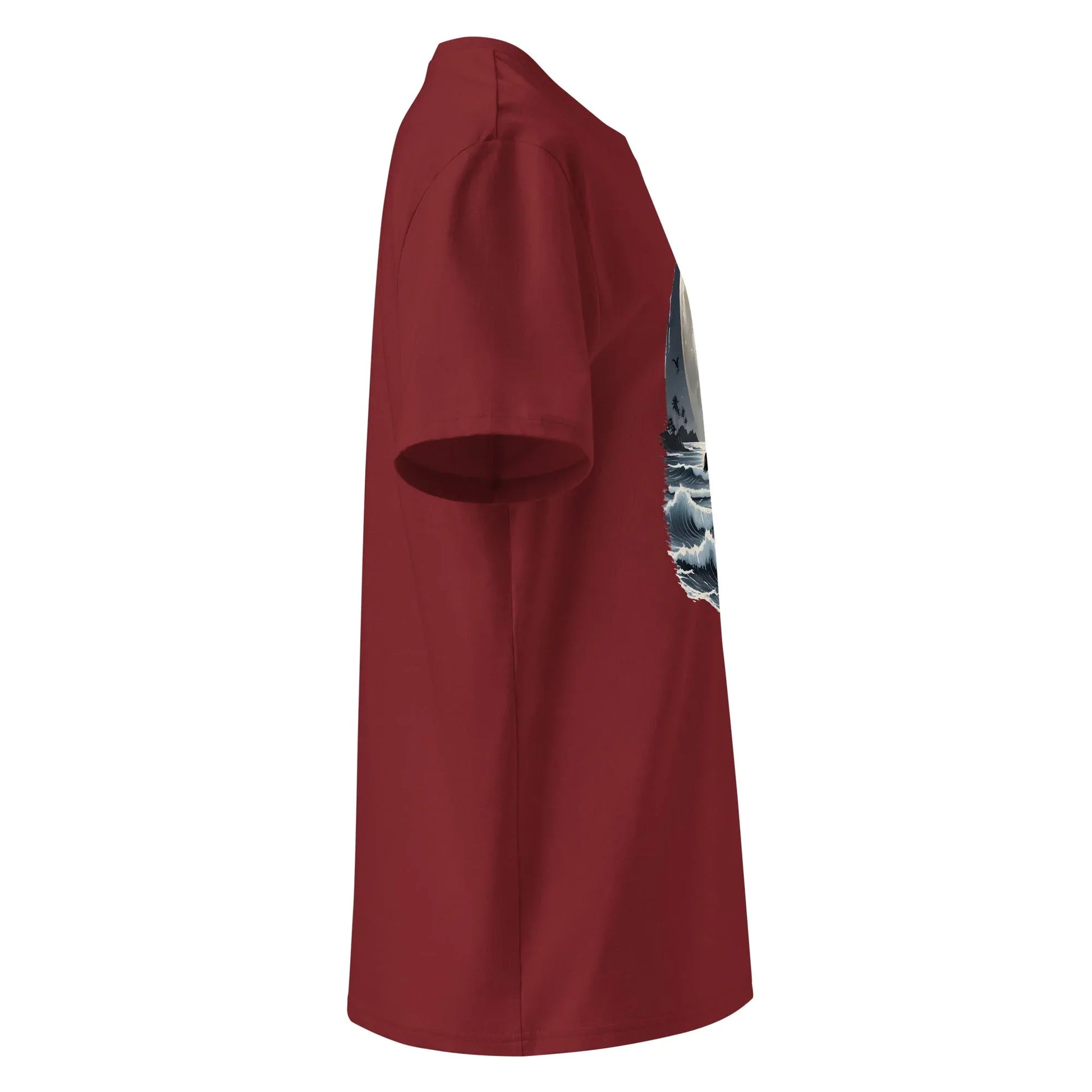 Unisex | Moonlight, Crow, Beach - Organic Cotton T-Shirt - AwRans Clothing