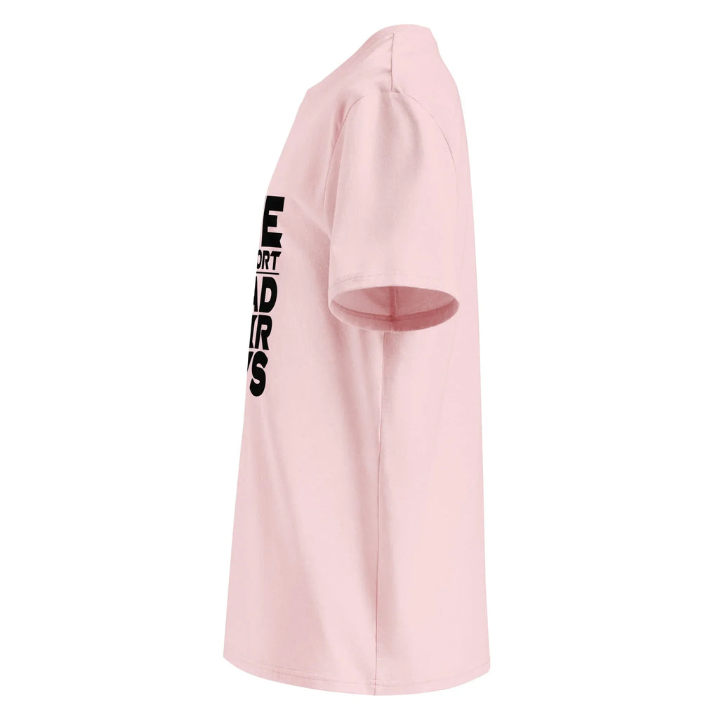 Unisex | Life Is Too Short For For Bad Hair Days! Organic Cotton T-Shirt T-Shirt AwRans Clothing unisex-organic-cotton-t-shirt-cotton-pink-left-665d390e72816