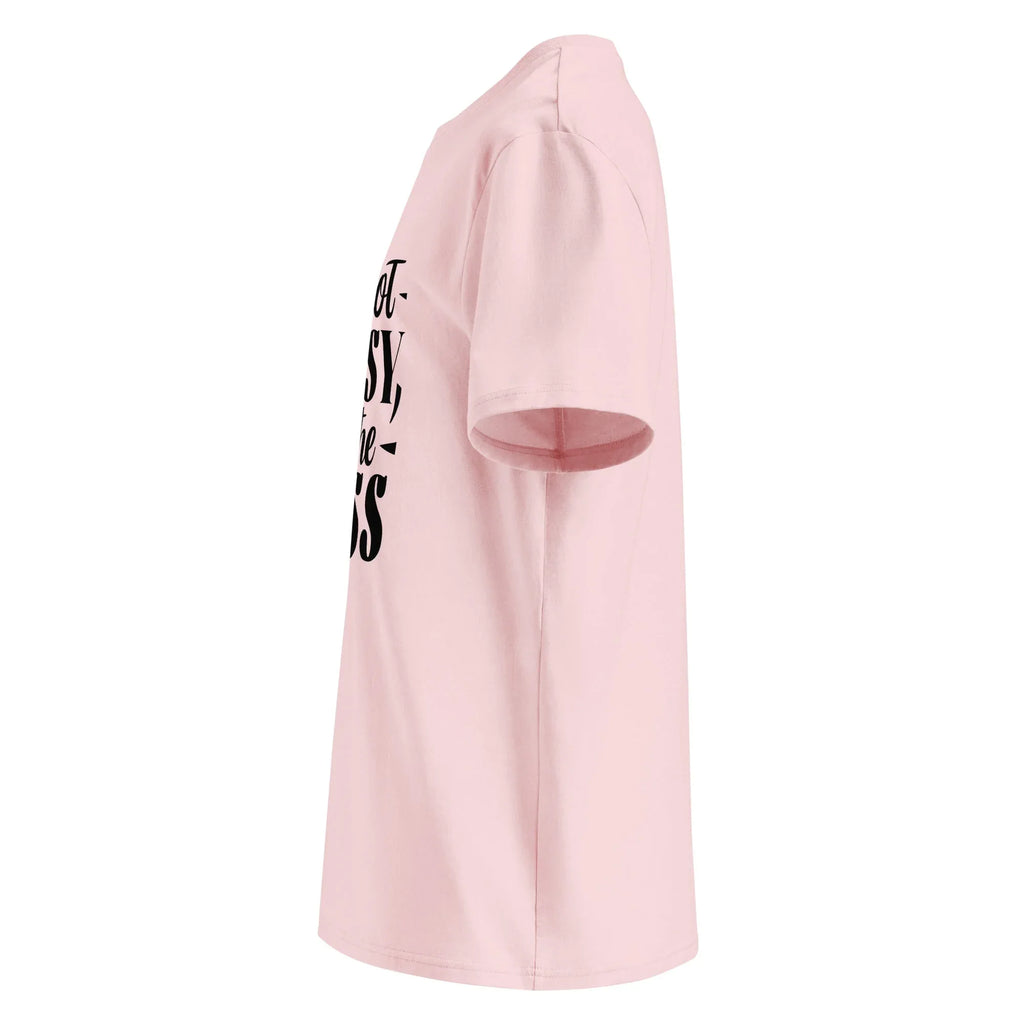 Unisex | I'm Not Bossy, I'm The Boss - Organic Cotton T-Shirt T-Shirt AwRans Clothing unisex-organic-cotton-t-shirt-cotton-pink-left-6663ea6f3bdda
