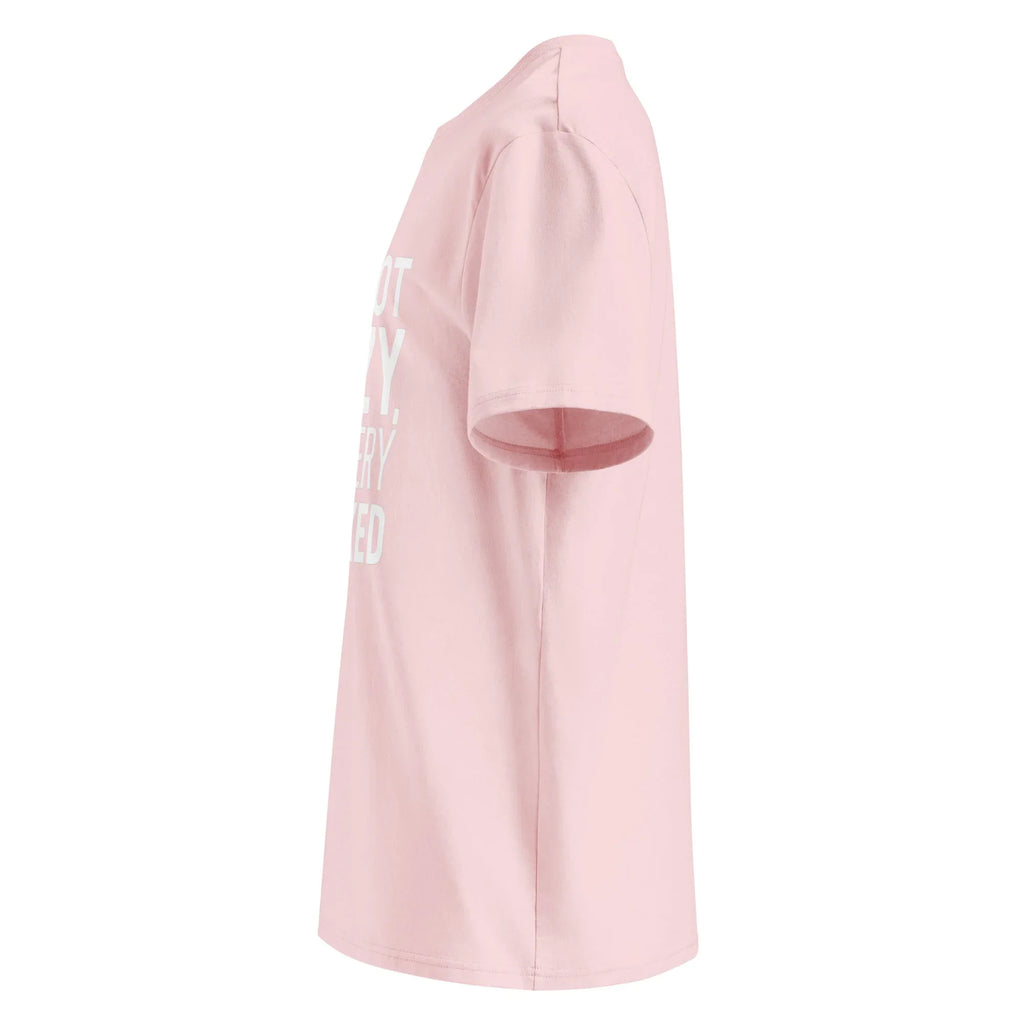 Unisex | I'm Not Lazy I'm Just Very Relaxed - Organic Cotton T-Shirt T-Shirt AwRans Clothing unisex-organic-cotton-t-shirt-cotton-pink-left-6663eb0594549