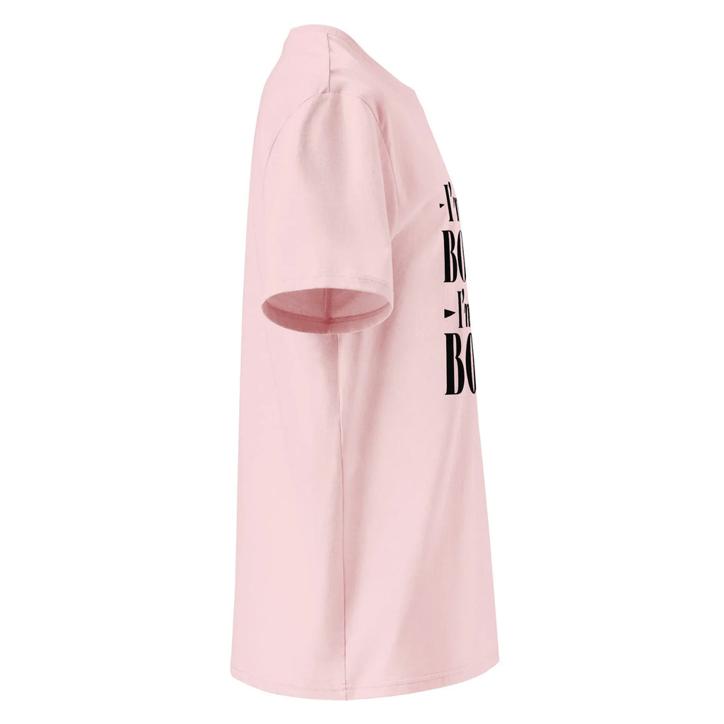 Unisex | I'm Not Bossy, I'm The Boss - Organic Cotton T-Shirt T-Shirt AwRans Clothing unisex-organic-cotton-t-shirt-cotton-pink-right-6663ea6f478a2