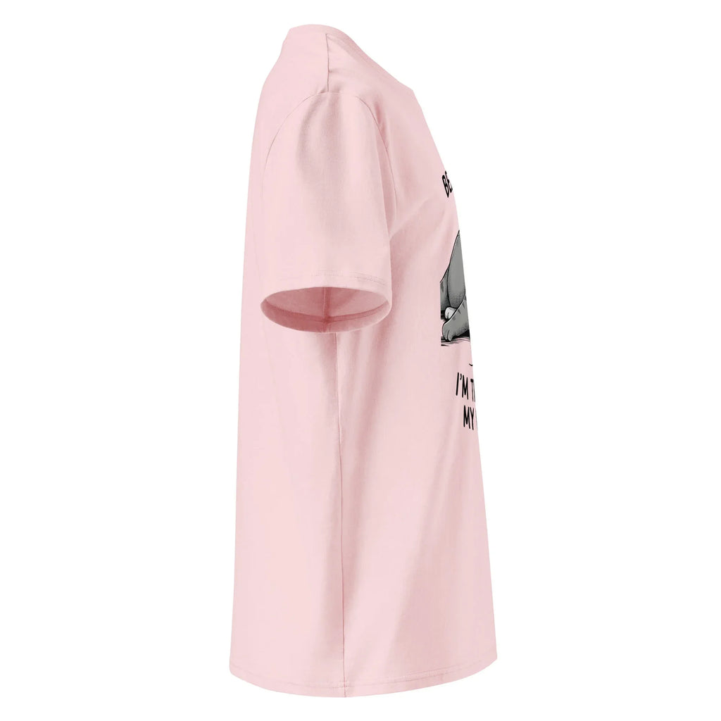 Unisex | Believe Me I'm Trying My Best - Organic Cotton T-Shirt T-Shirt AwRans Clothing unisex-organic-cotton-t-shirt-cotton-pink-right-6663f336be98d