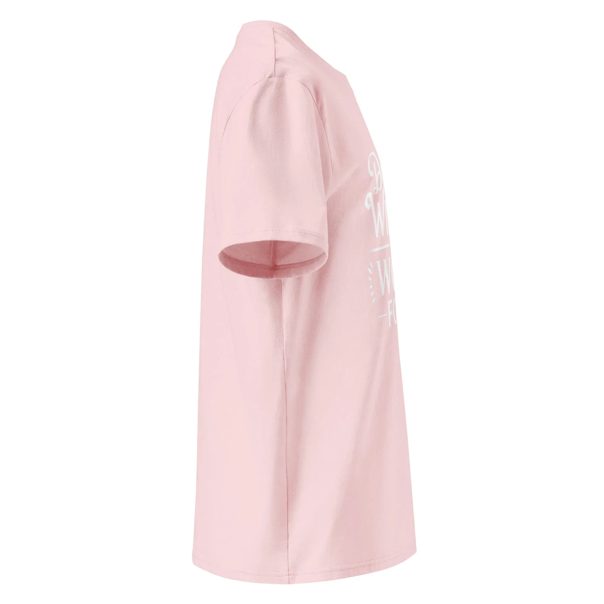 Unisex | Don't Wish For It Work For It - Organic Cotton T-Shirt T-Shirt AwRans Clothing unisex-organic-cotton-t-shirt-cotton-pink-right-66663604d421d