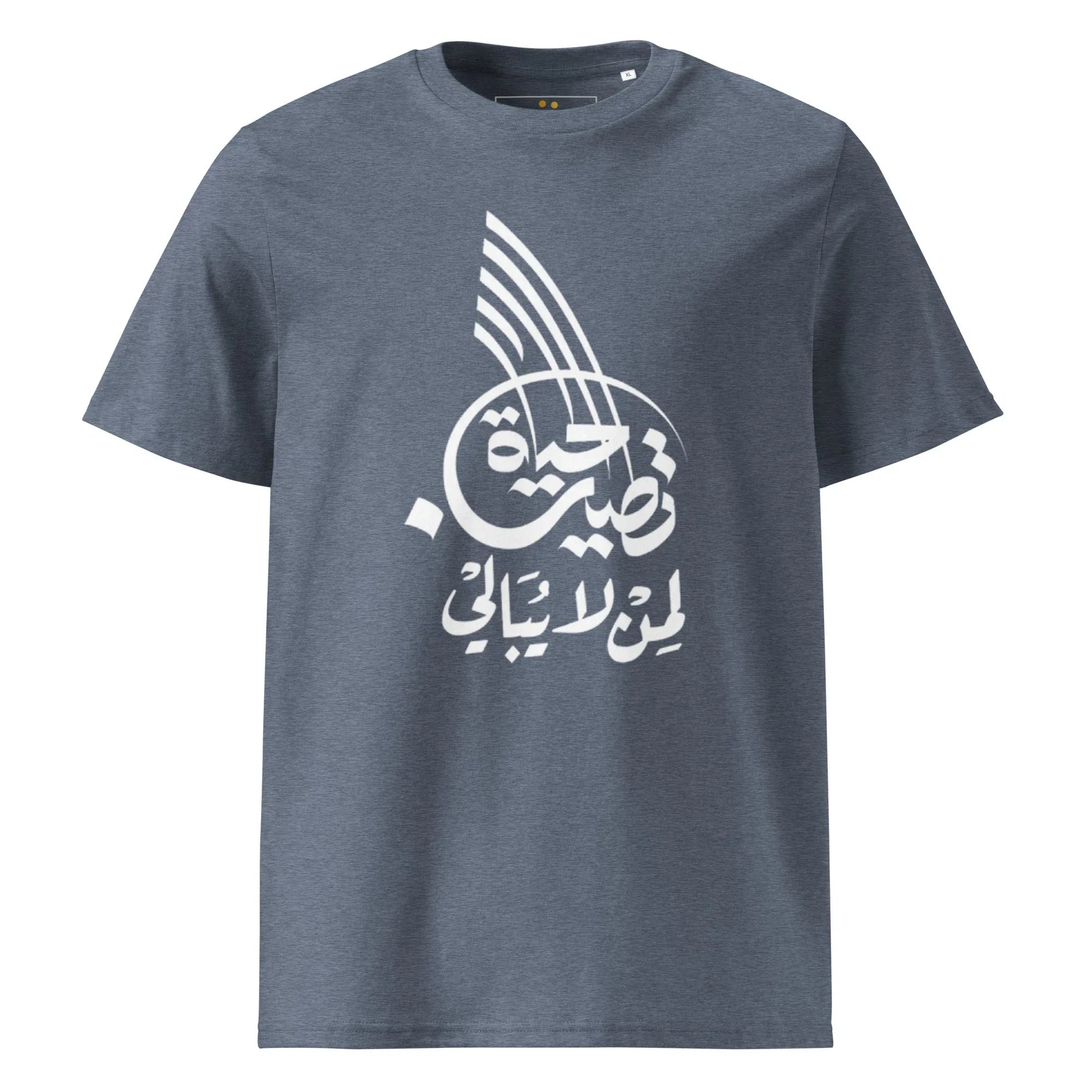 Unisex | Life Is Good For Those Who Don't Care | Organic Cotton T-Shirt Dark Heather Blue T-Shirt AwRans Clothing unisex-organic-cotton-t-shirt-dark-heather-blue-front-665042e75d4c8