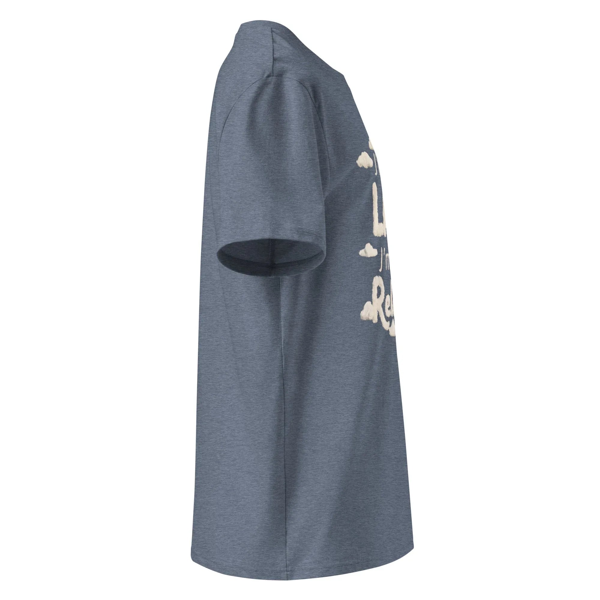 Unisex | I'm Not Lazy I'm Just Relaxed Organic Cotton T-Shirt T-Shirt AwRans Clothing unisex-organic-cotton-t-shirt-dark-heather-blue-right-665ca24bbecfe