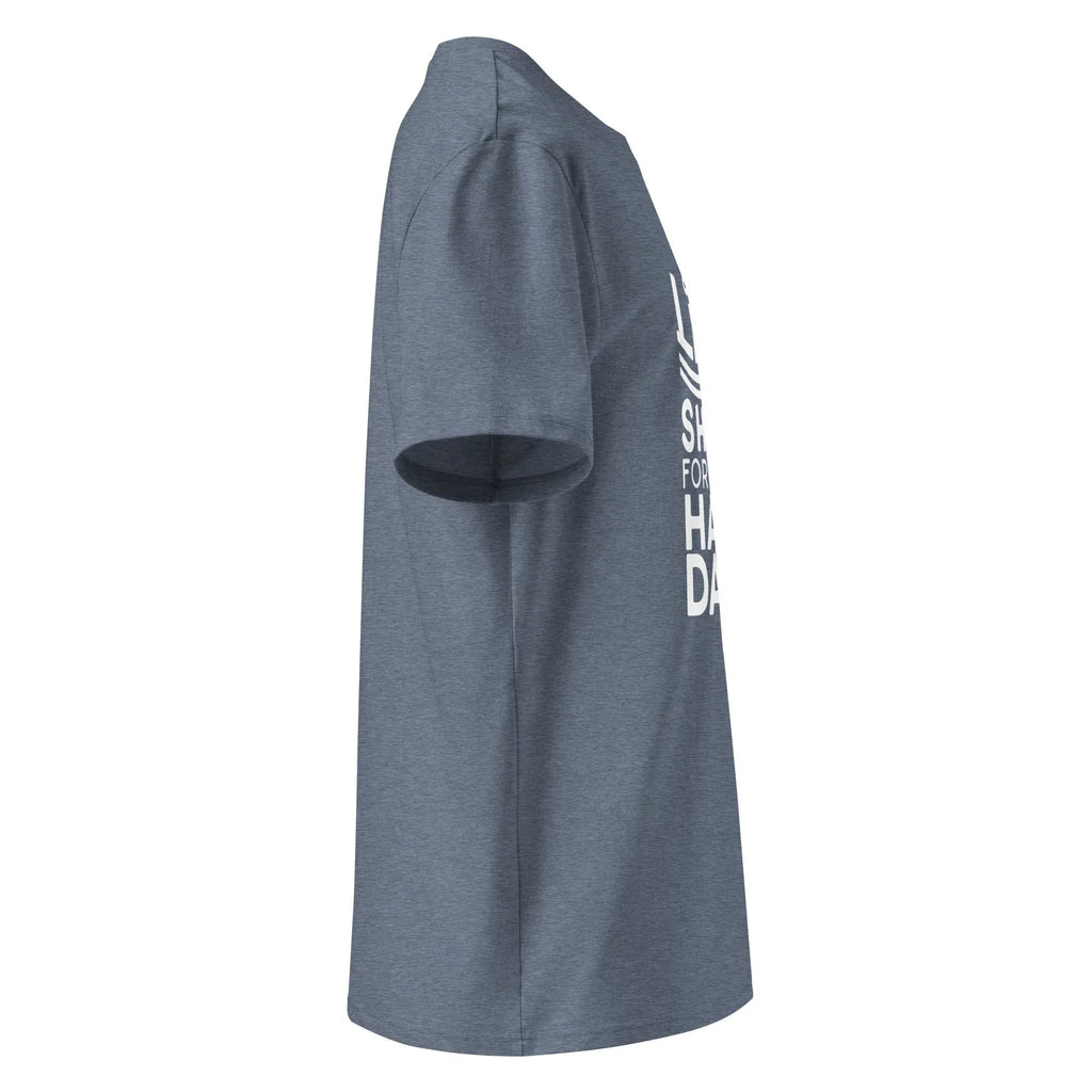 Unisex | LIFE IS TOO SHORT FOR BAD HAIR DAYS Organic Cotton T-Shirt T-Shirt AwRans Clothing unisex-organic-cotton-t-shirt-dark-heather-blue-right-66659c4d5caa9